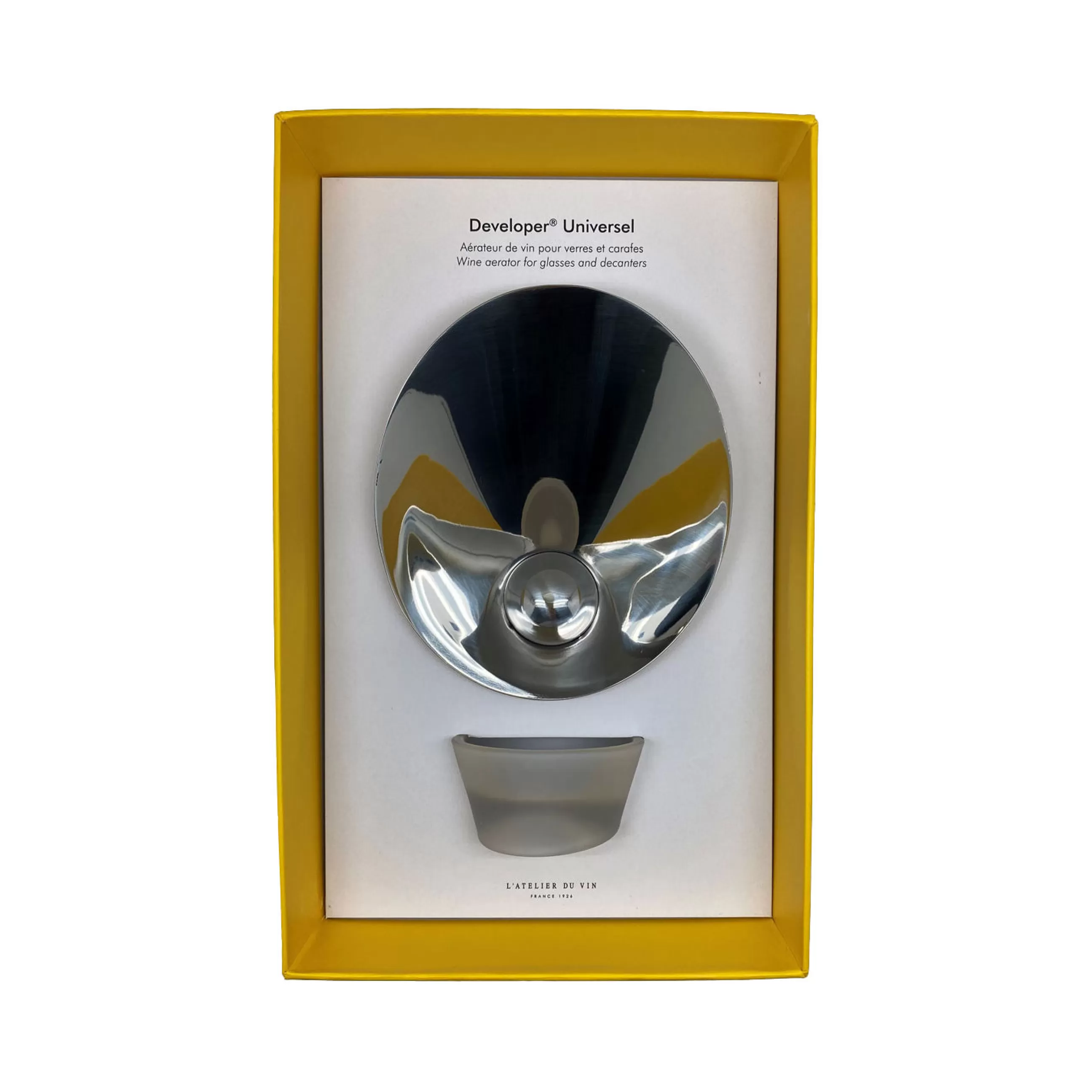 Autour Du Vin>L'Atelier du Vin Aerateur A Vin Developer Universel Metal / Pour Verres A Vin Et Carafes - Acier