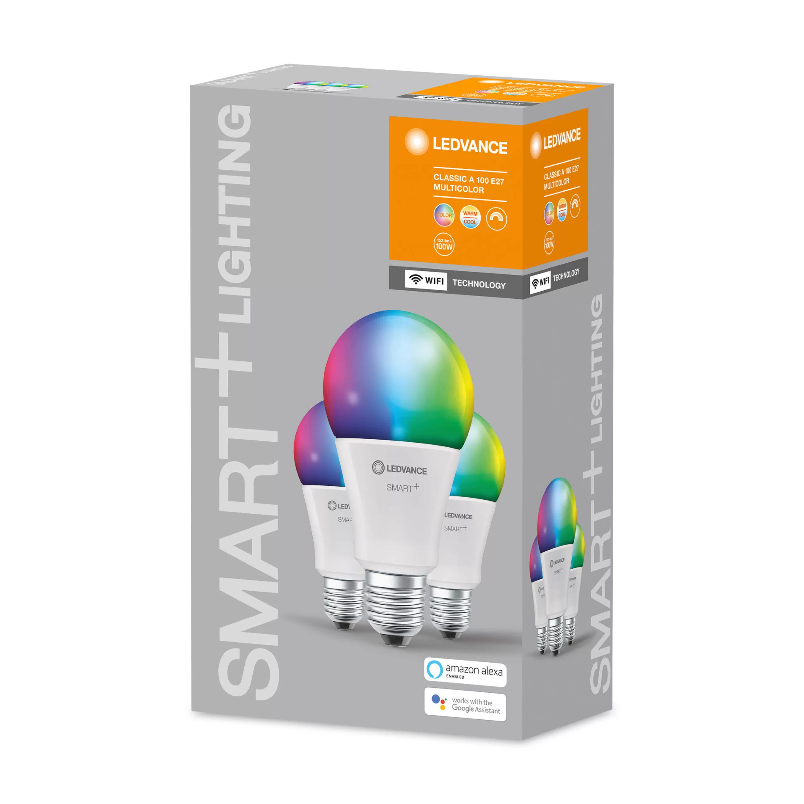Ampoules Et Accessoires>Ledvance Ampoule Connectee E27 Smart+ Plastique Blanc / Lot De 3 - Standard - Multicolore Rgbw / 14W = 100W - Wifi / Variable - Depoli