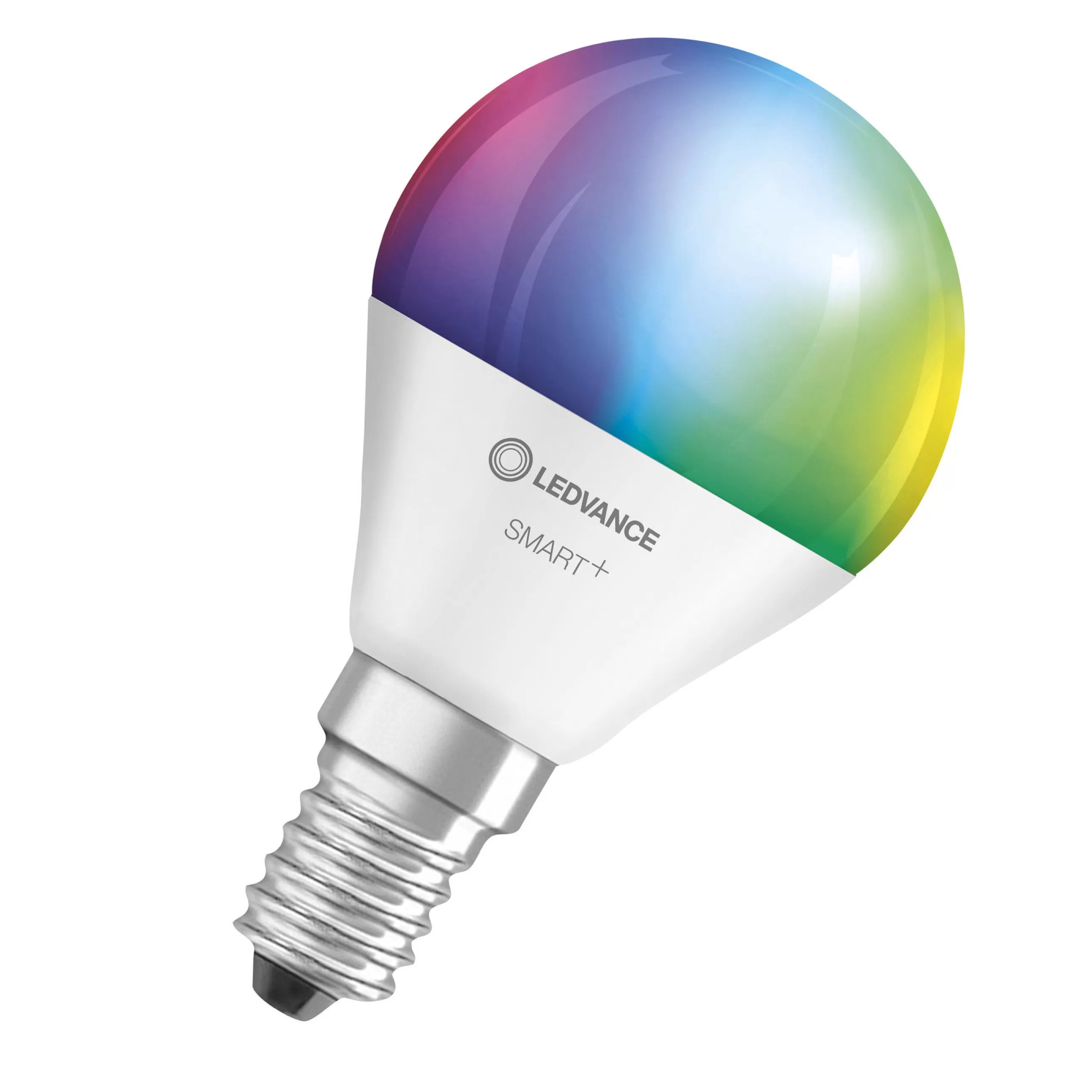 Ampoules Et Accessoires>Ledvance Ampoule Led E14 Connectee Smart+ Plastique Blanc / Mini Globe - Multicolore Rgbw / 4,9W=40W - Wifi / Variable - Depoli