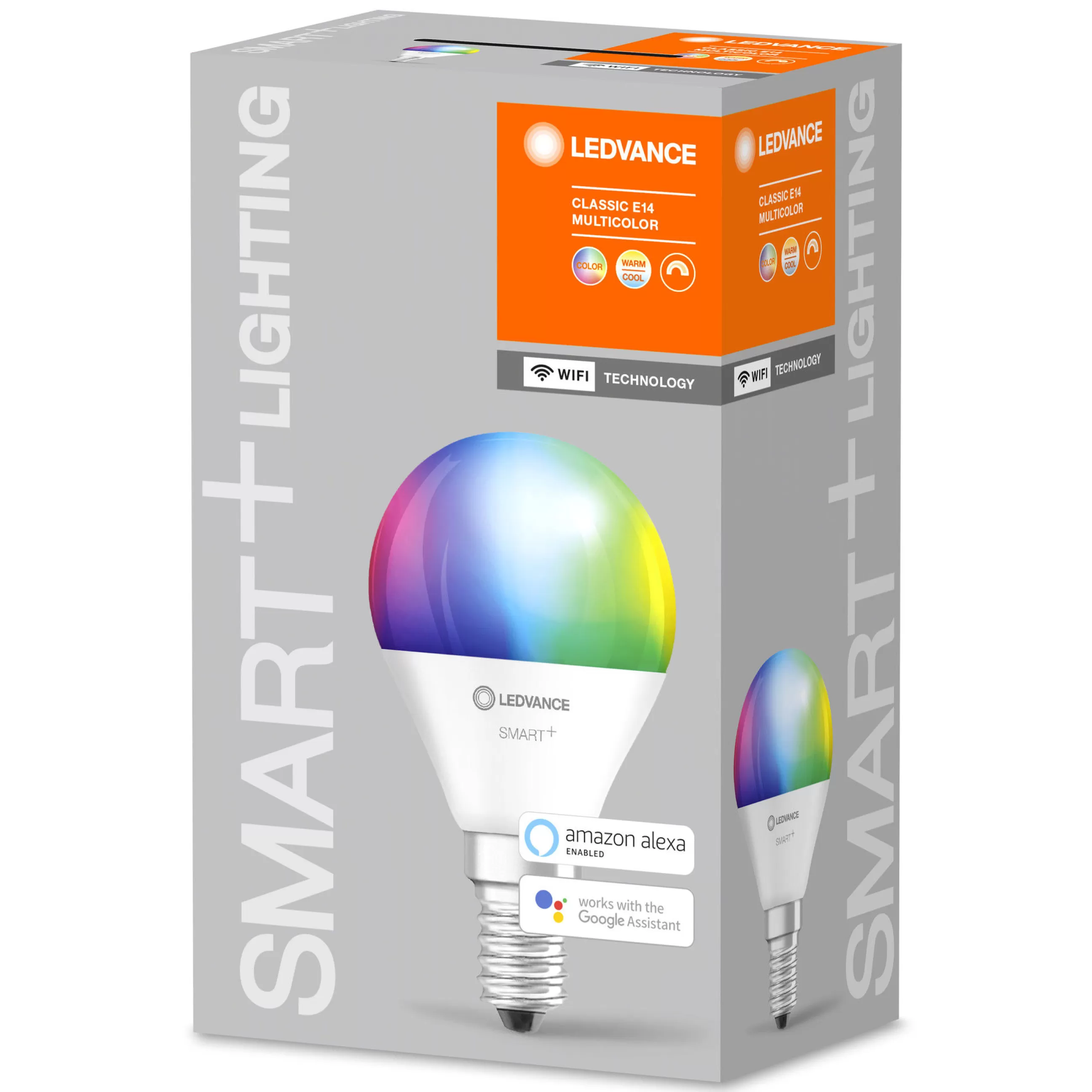 Ampoules Et Accessoires>Ledvance Ampoule Led E14 Connectee Smart+ Plastique Blanc / Mini Globe - Multicolore Rgbw / 4,9W=40W - Wifi / Variable - Depoli