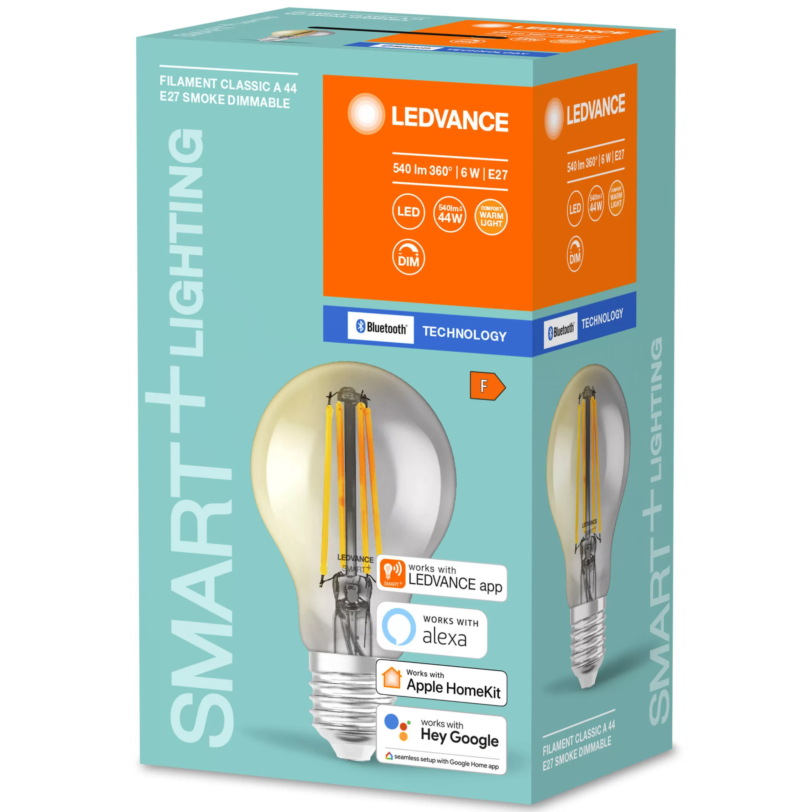Ampoules Et Accessoires>Ledvance Ampoule Led E27 Connectee / Smart+ Verre Gris / Filaments Standard - 6W = 60W / Bluetooth - Variable - Fume