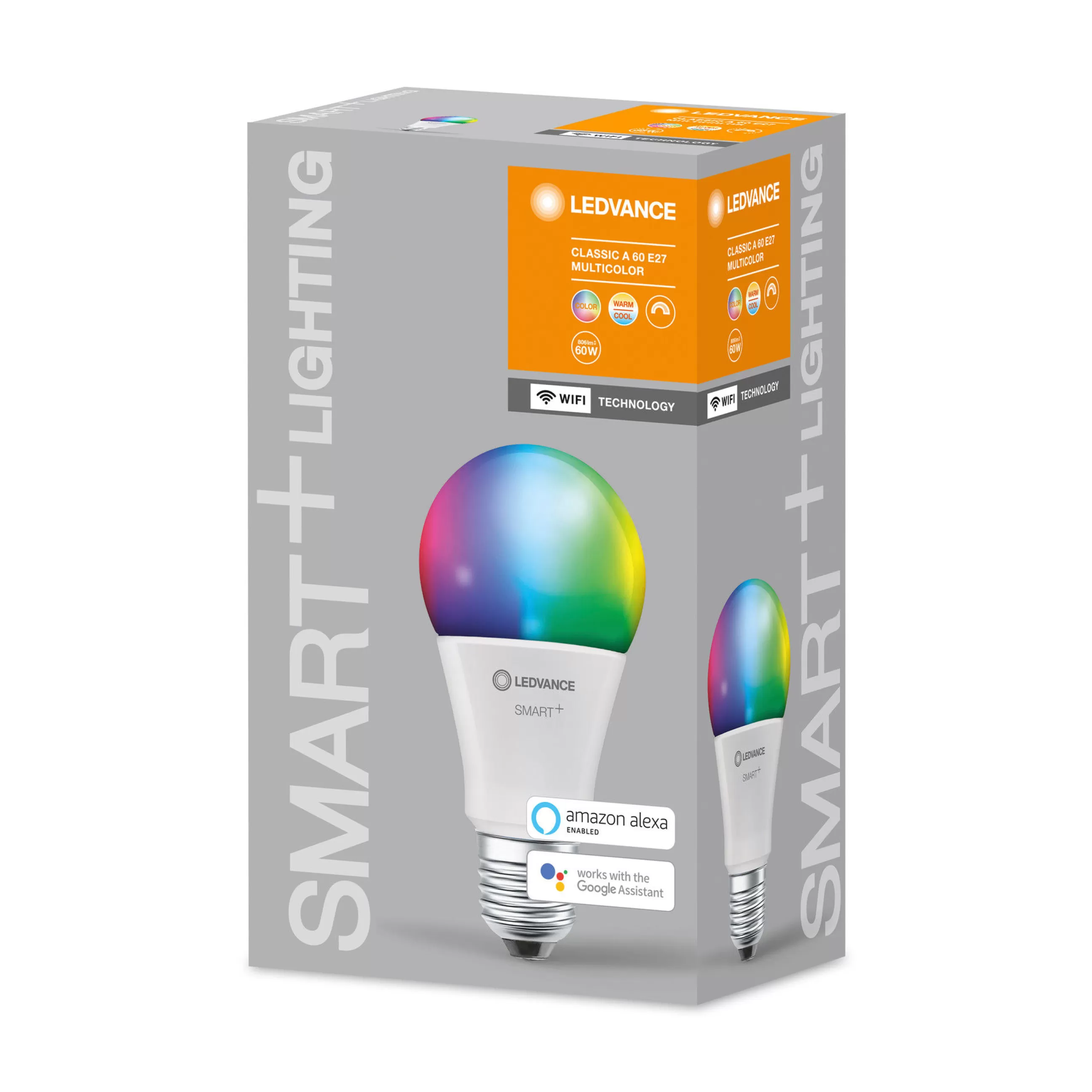 Ampoules Et Accessoires>Ledvance Ampoule Led E27 Connectee Smart+ Plastique Blanc / Standard - Multicolore Rgbw / 9W = 60W - Wifi / Variable - Depoli