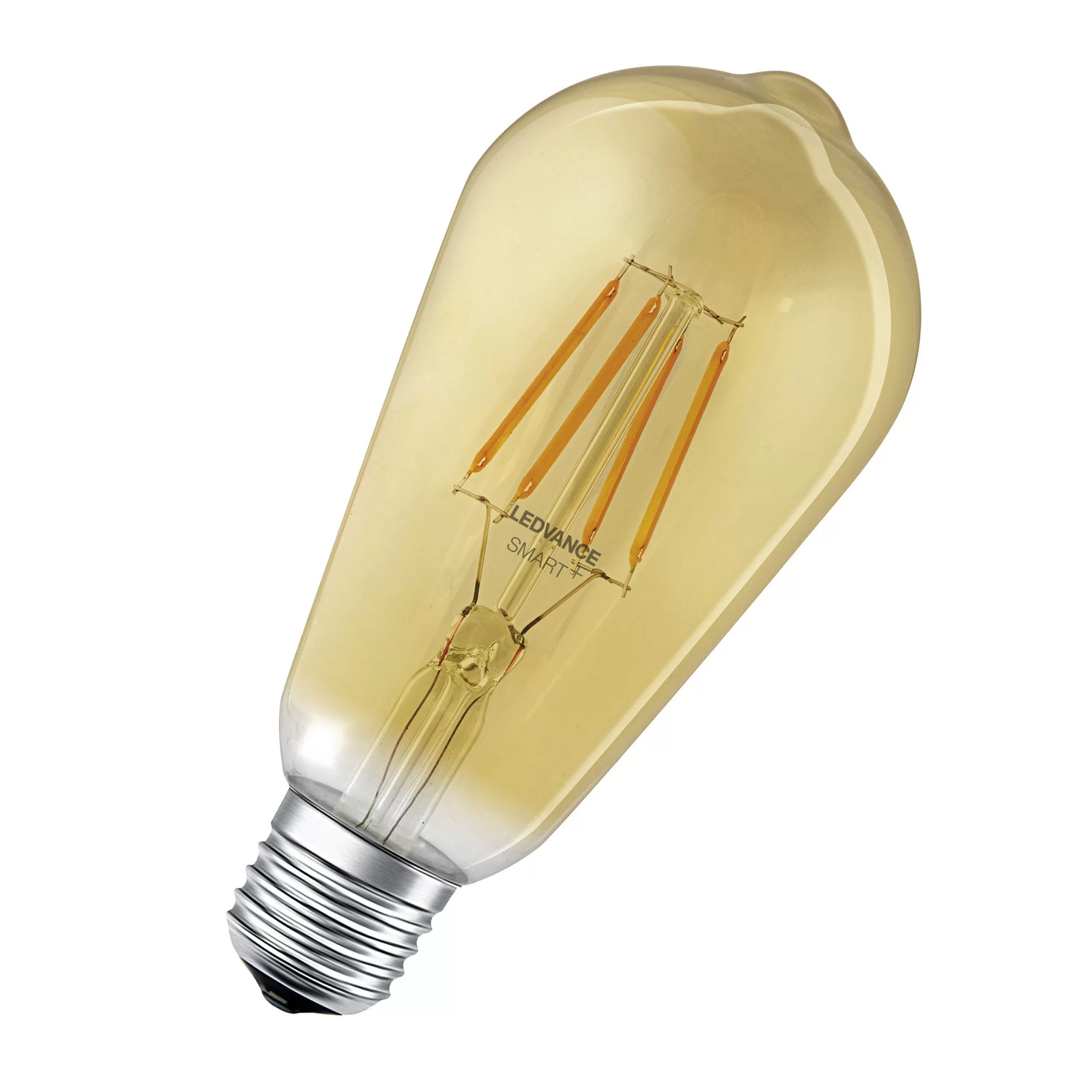 Ampoules Et Accessoires>Ledvance Ampoule Led E27 Connectee Smart+ Verre Or / Filaments Edison - 6W = 60W / Bluetooth - Variable - Or Ambre