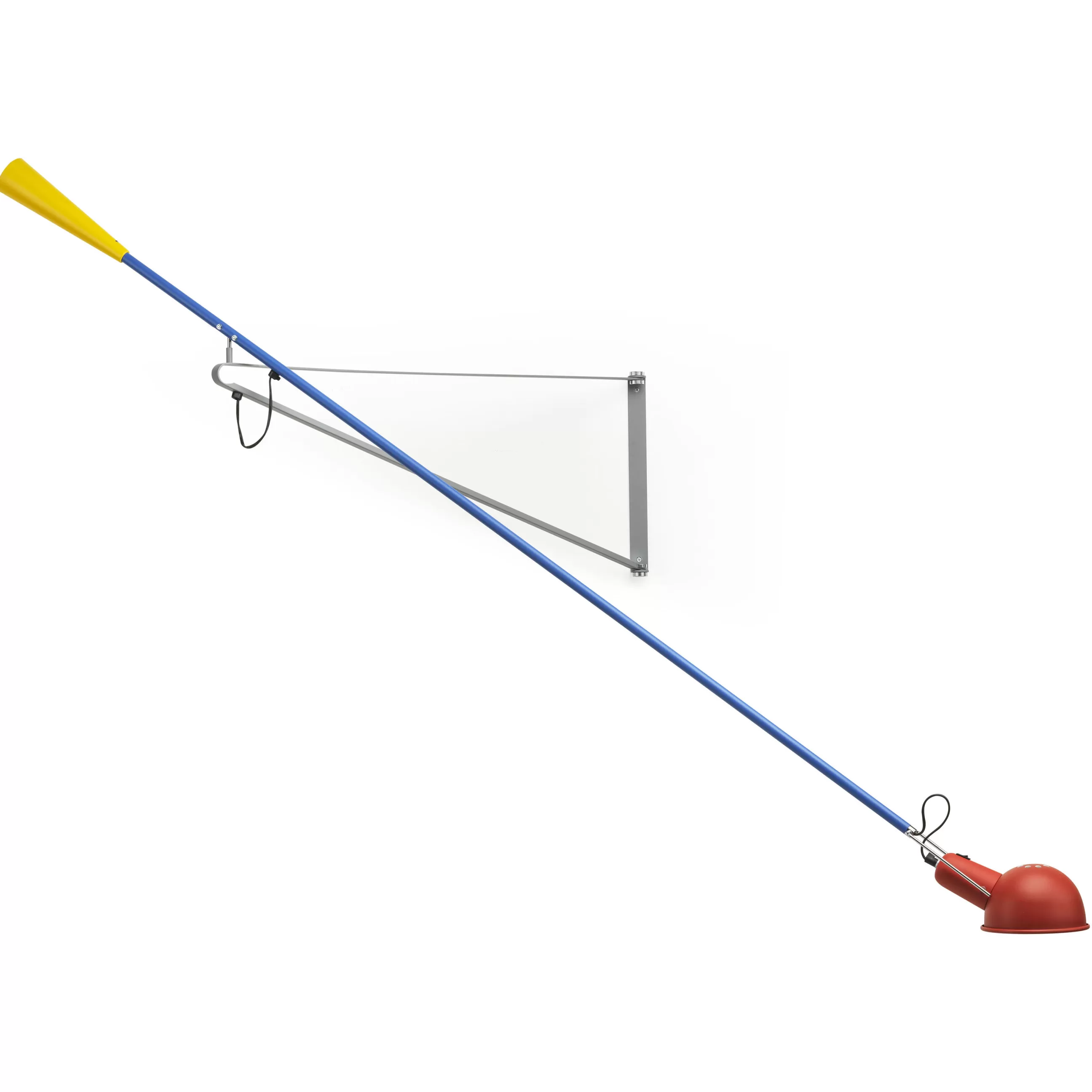 Luminaires Iconiques>Flos Applique Avec Prise 265 Metal/ L 205 Cm - Modele De 1973 - Bleu - Gris - Jaune - Rouge