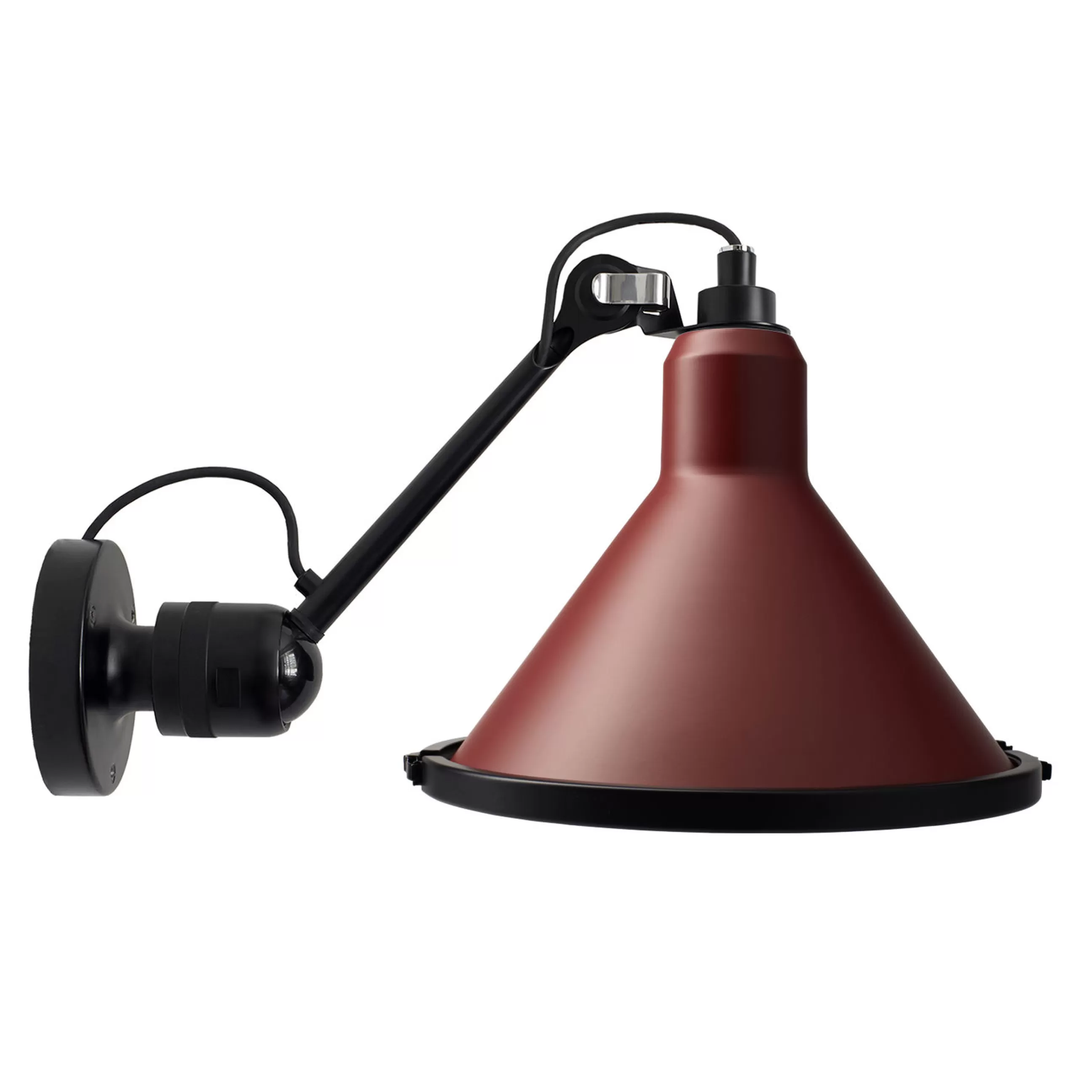 Luminaires De Salle De Bains>DCW editions Applique D'extérieur 304 Xl Outdoor Seaside Metalmetal/ Orientable - O 32 Cm / Cone - Noir - Rouge