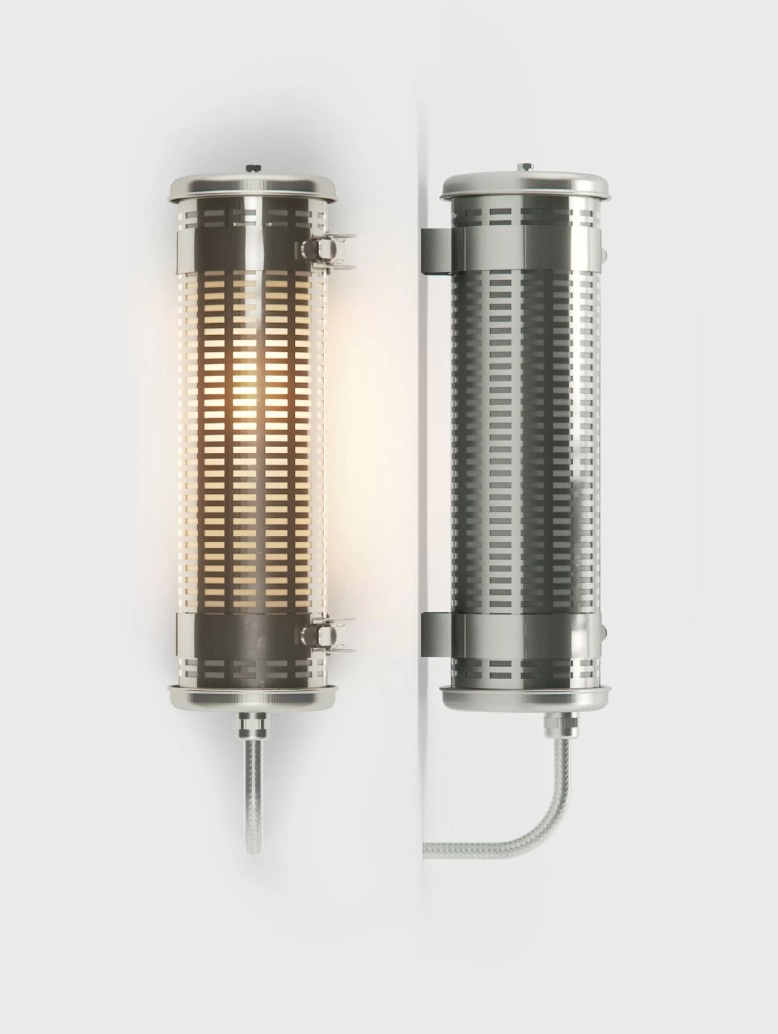 Luminaires De Salle De Bains>SAMMODE STUDIO Applique D'extérieur Gude Argent Metal Metal / L 36 Cm - Acier - Transparent