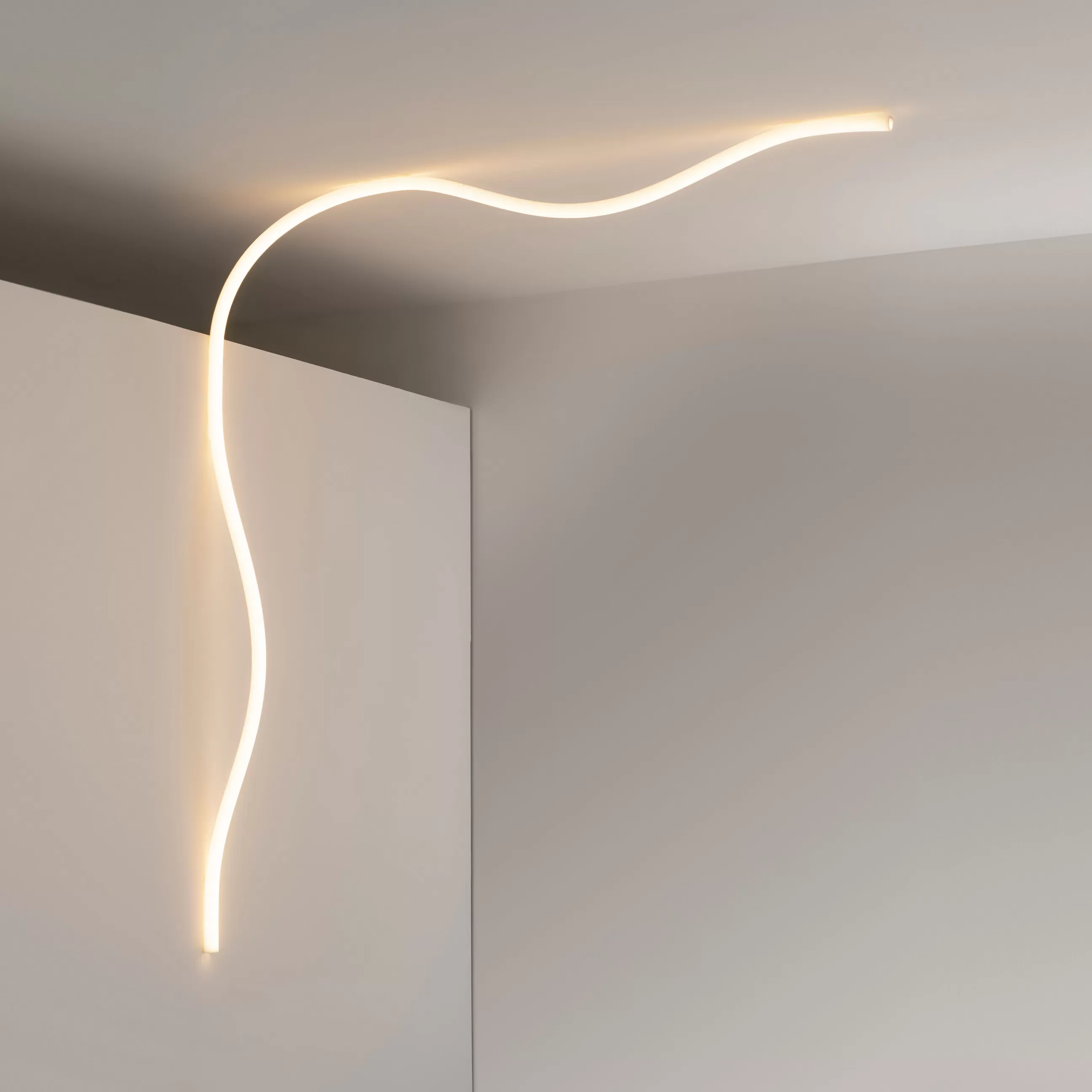 Luminaires D'extérieur>Artemide Applique D'extérieur La Linea Led Plastique / Tube Flexible Silicone - L 250 Cm - Blanc