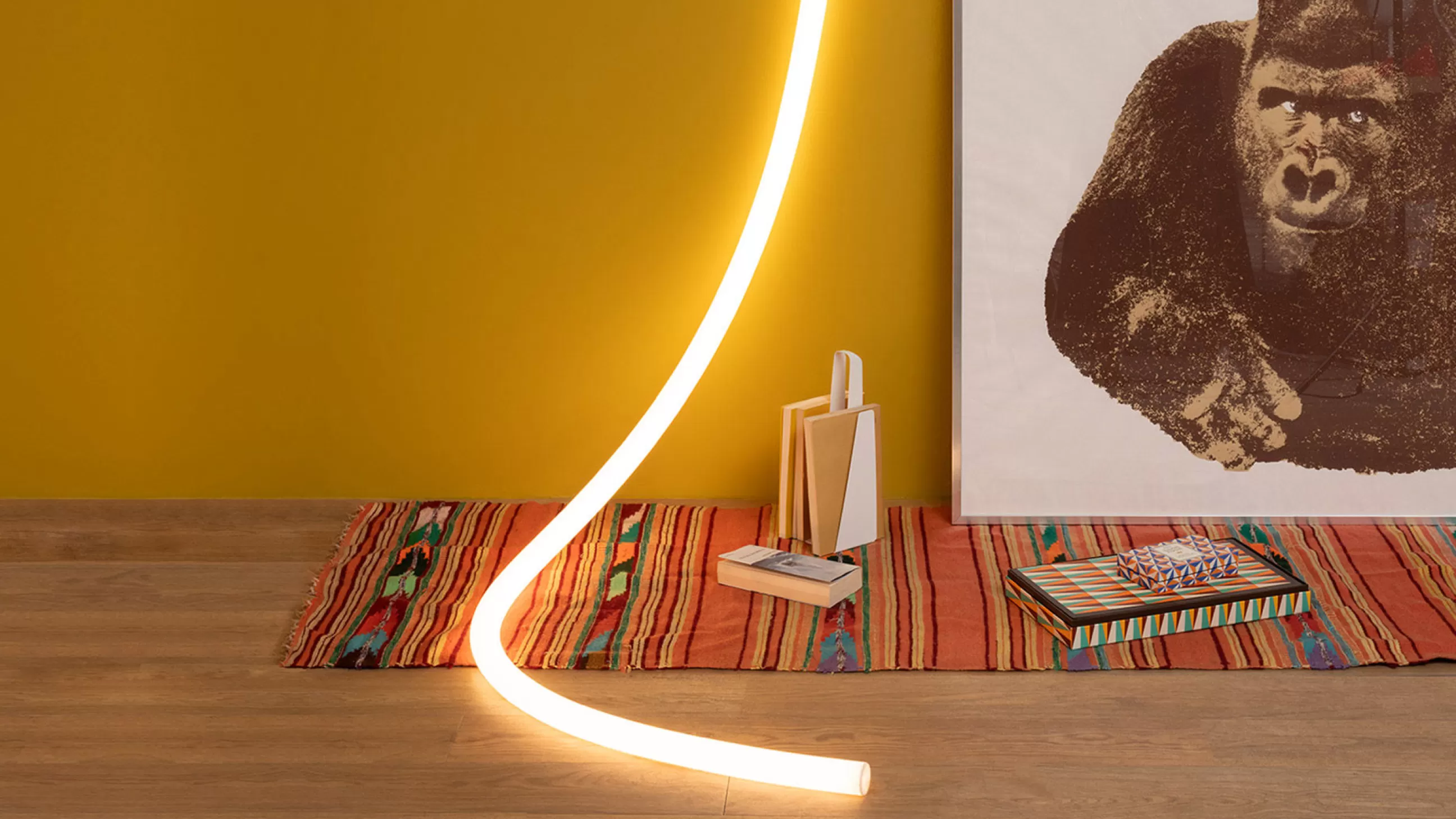 Luminaires D'extérieur>Artemide Applique D'extérieur La Linea Led Plastique / Tube Flexible Silicone - L 250 Cm - Blanc
