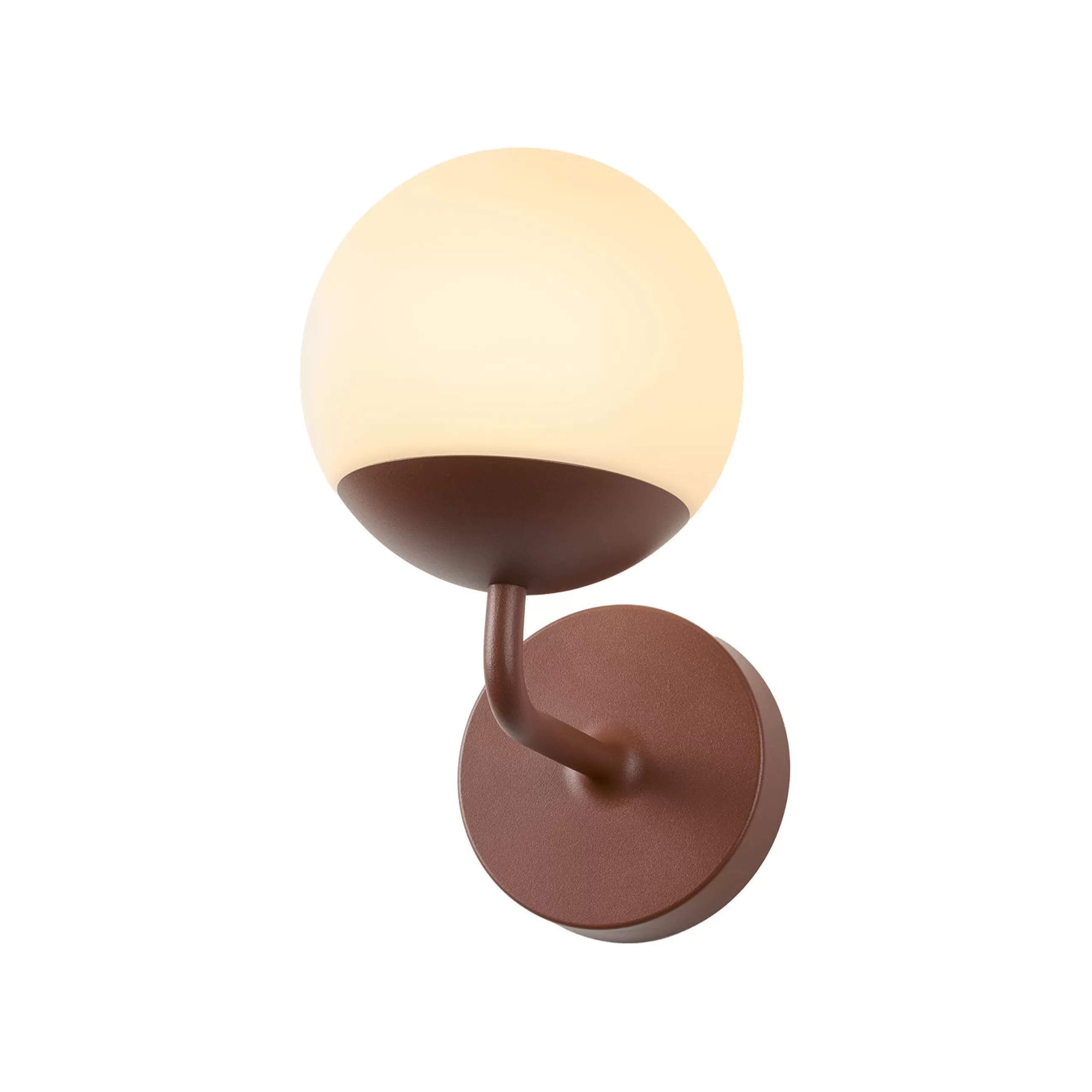 Luminaires D'extérieur>Fermob Applique D'extérieur Mooon! Led Metal Verre Rouge / O 15 Cm - Bluetooth - Ocre Rouge
