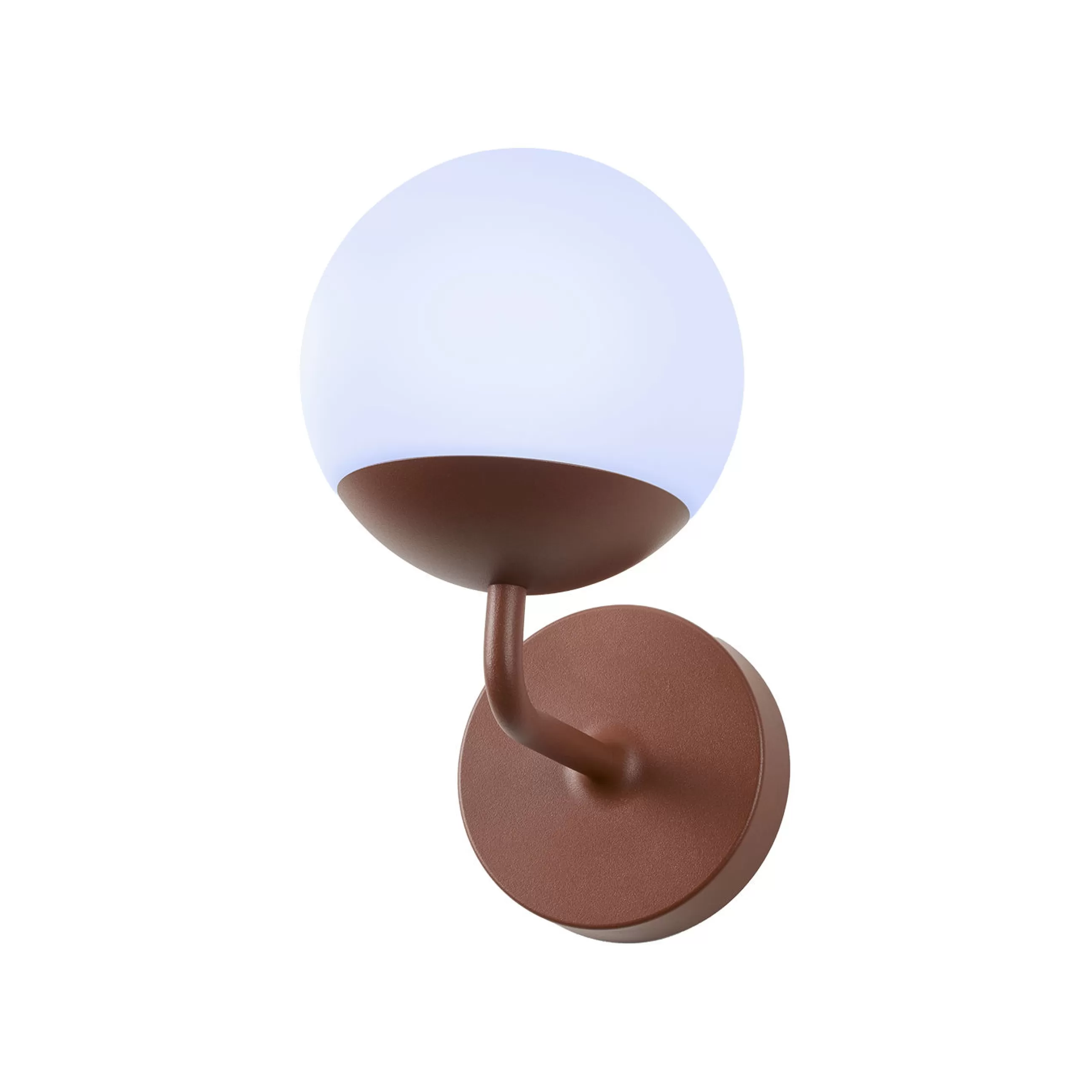 Luminaires D'extérieur>Fermob Applique D'extérieur Mooon! Led Metal Verre Rouge / O 15 Cm - Bluetooth - Ocre Rouge