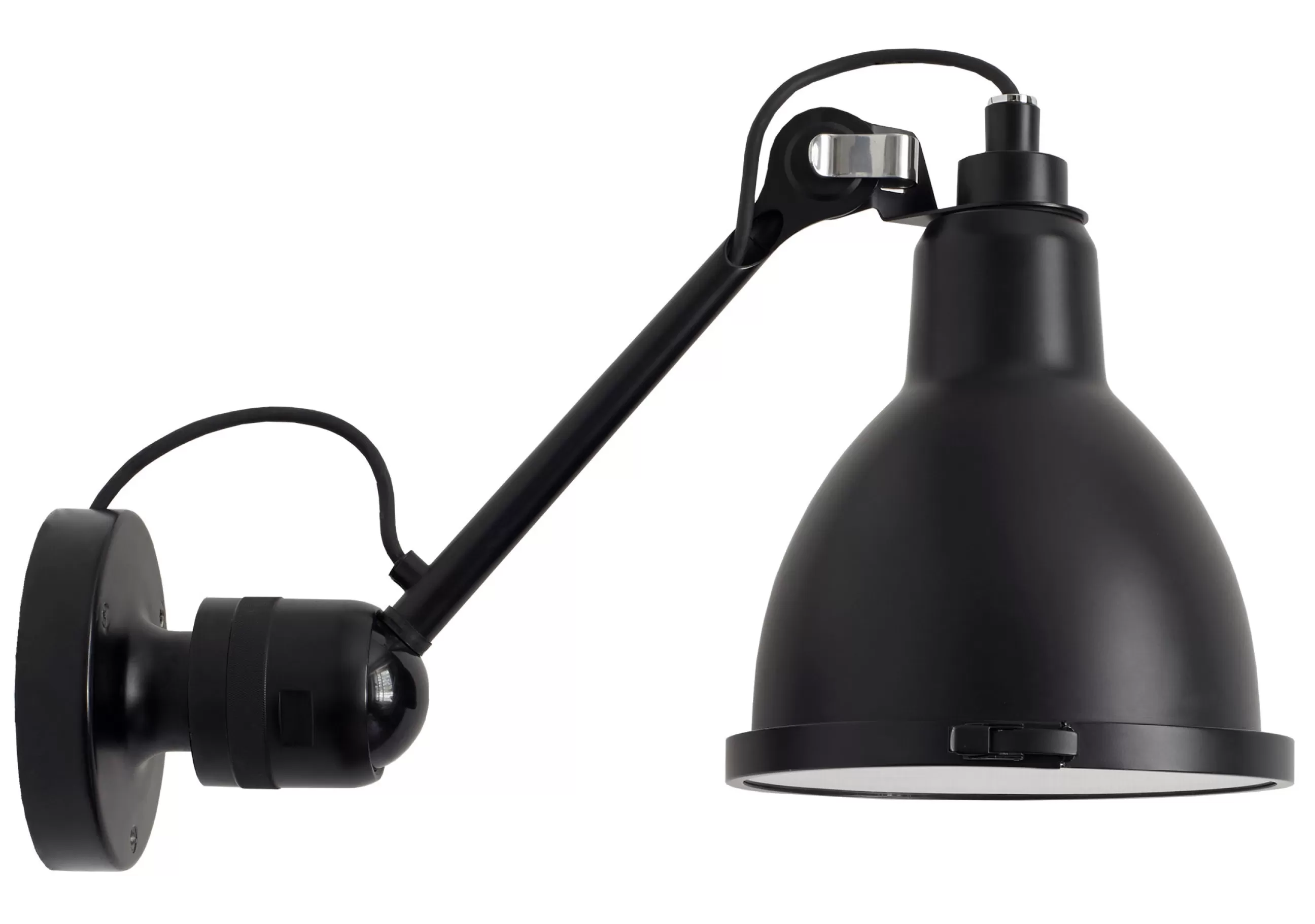 Luminaires D'extérieur>DCW editions Applique D'extérieur N°304 Xl Metal Noir Metal Noir / L 30 Cm - Lampe Gras - Noir Mat