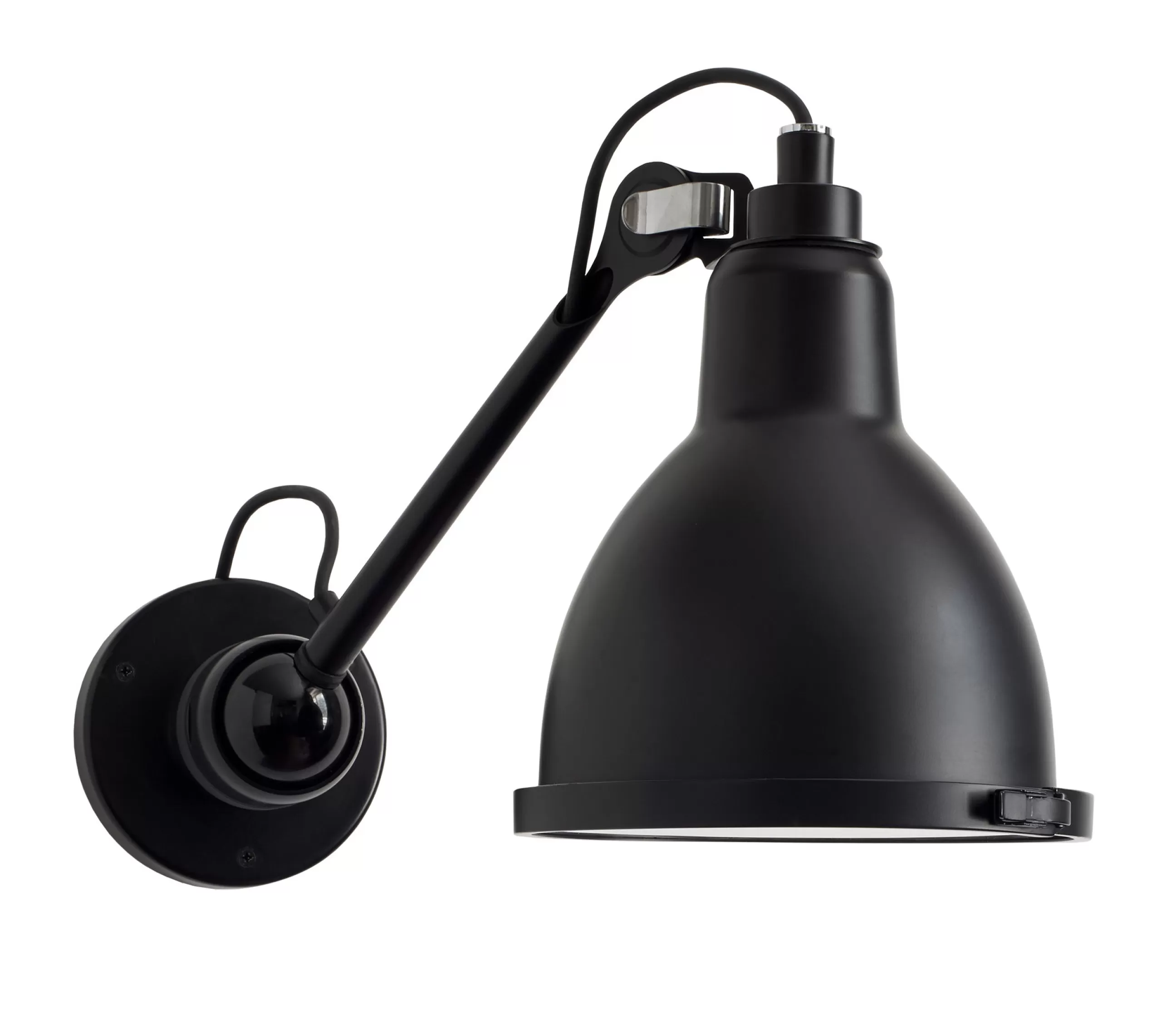 Luminaires D'extérieur>DCW editions Applique D'extérieur N°304 Xl Metal Noir Metal Noir / L 30 Cm - Lampe Gras - Noir Mat