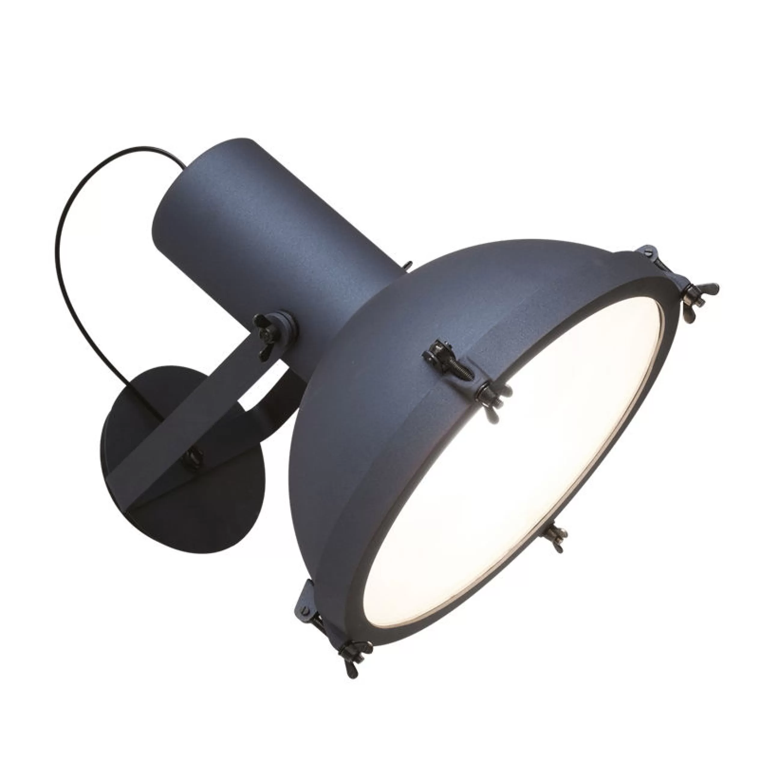 Luminaires De Salle De Bains>Nemo Applique D'extérieur Projecteur 365 Outdoor Metal Bleu Metal Noir / O 37 Cm - Le Corbusier, Reedition 1954 - Anthracite-Bleu Fonce