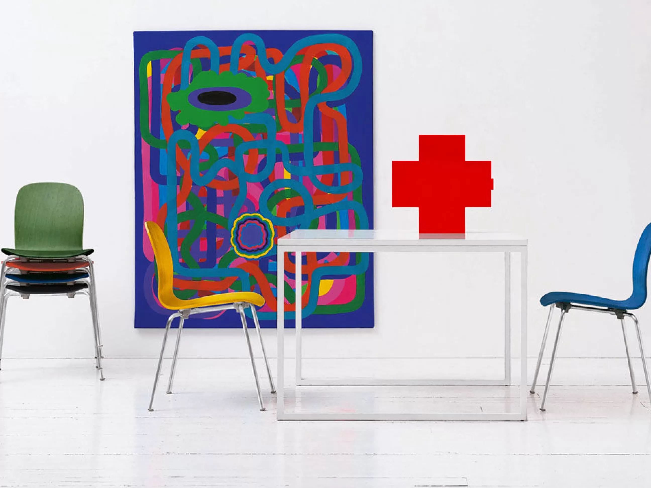 Meubles De Rangement>Cappellini Armoire A Pharmacie Cross Metal/ Metal - 43,5 X H 45 Cm / Thomas Eriksson, 1992 - Rouge