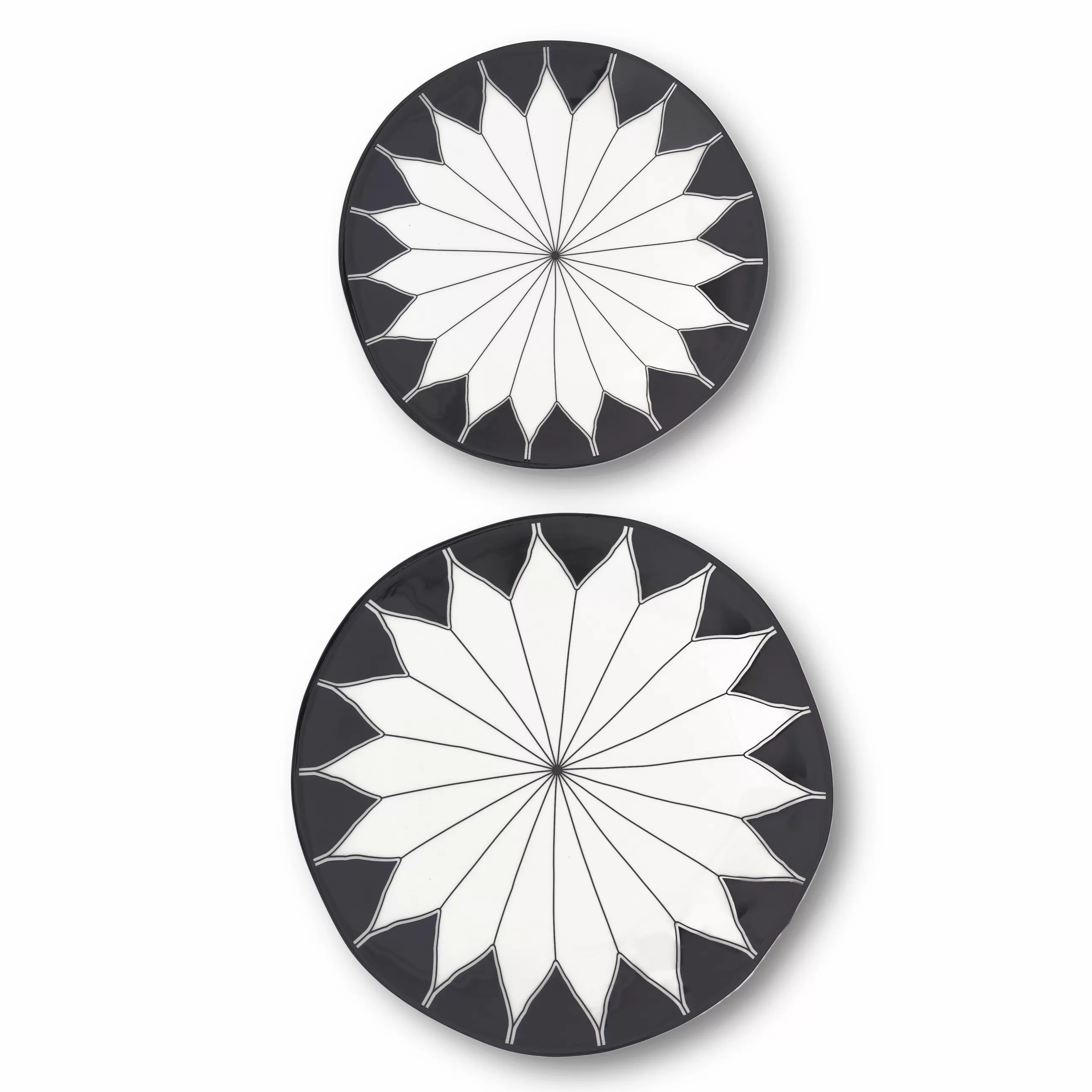 Assiettes>Maison Sarah Lavoine Assiette A Dessert Daria Ceramique/ O 22 Cm - Ceramique Peinte A La Main - Noir