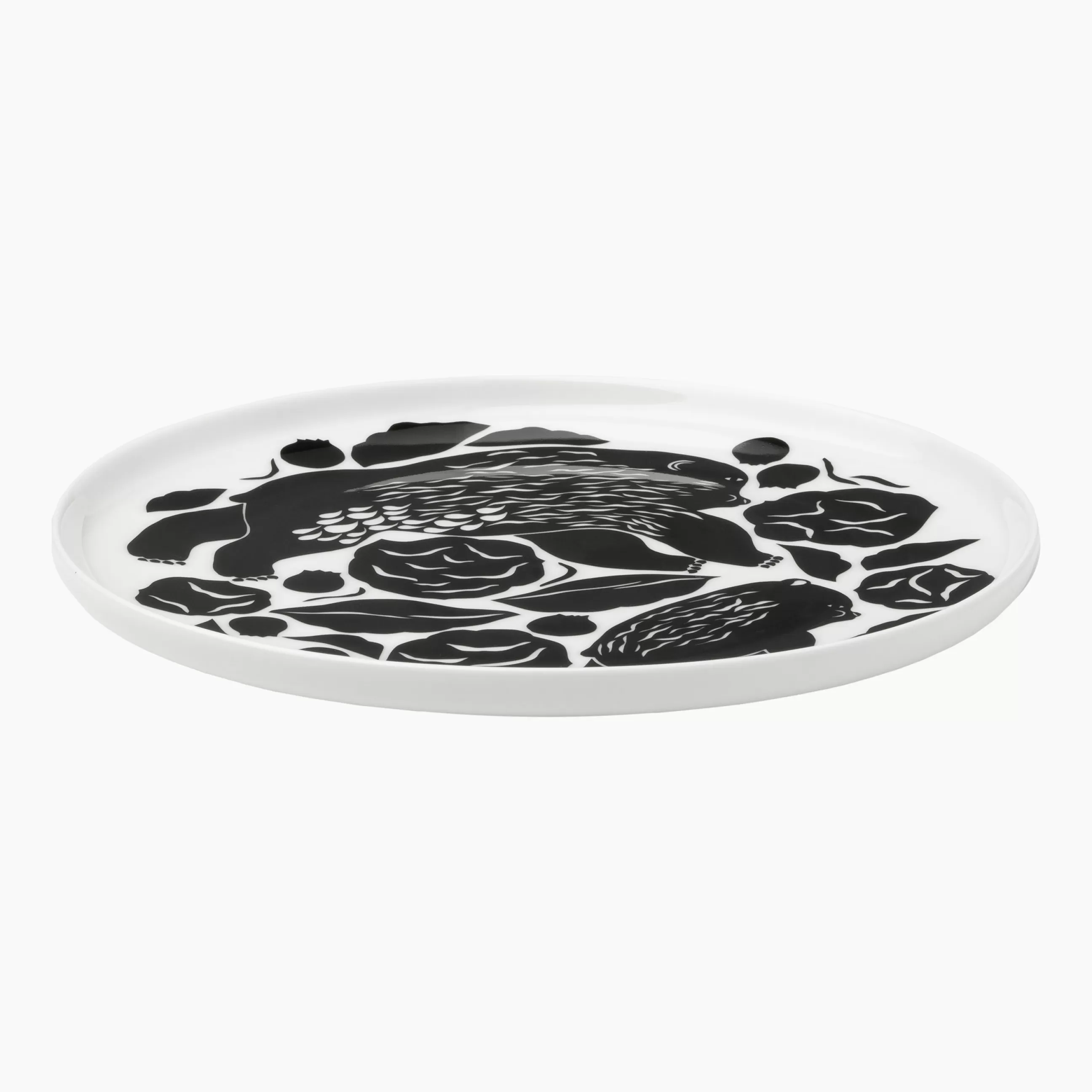 Assiettes>Marimekko Assiette A Dessert Karhuemo Ceramique Vert / O 20 Cm - Blanc - Vert Fonce