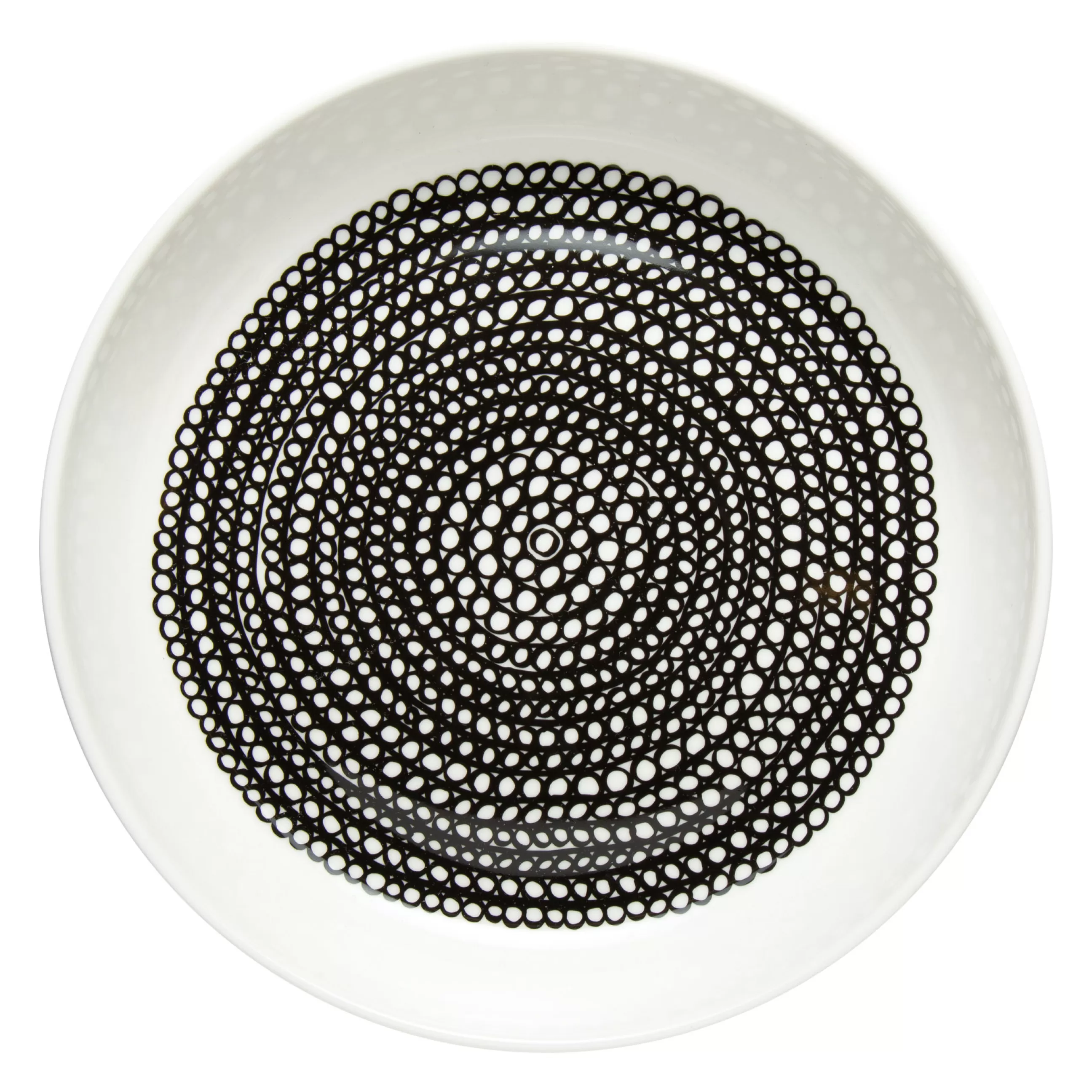 Assiettes>Marimekko Assiette A Dessert Rasymatto Ceramique Blanc Noir / O 20 Cm - Blanc - Noir