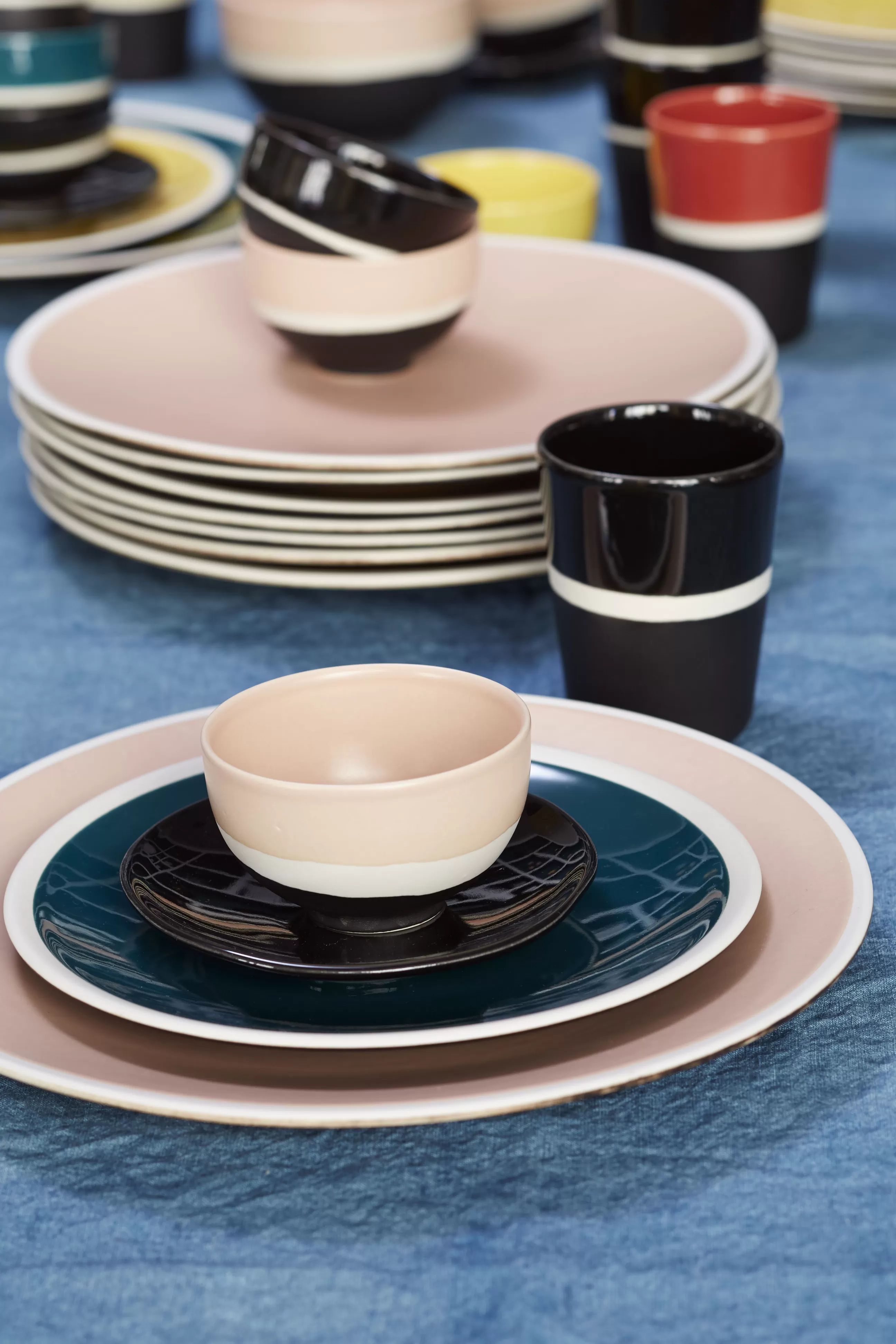 Assiettes>Maison Sarah Lavoine Assiette A Dessert Sicilia Ceramique Vert Gris / O 20 Cm - Pousse De Tilleul