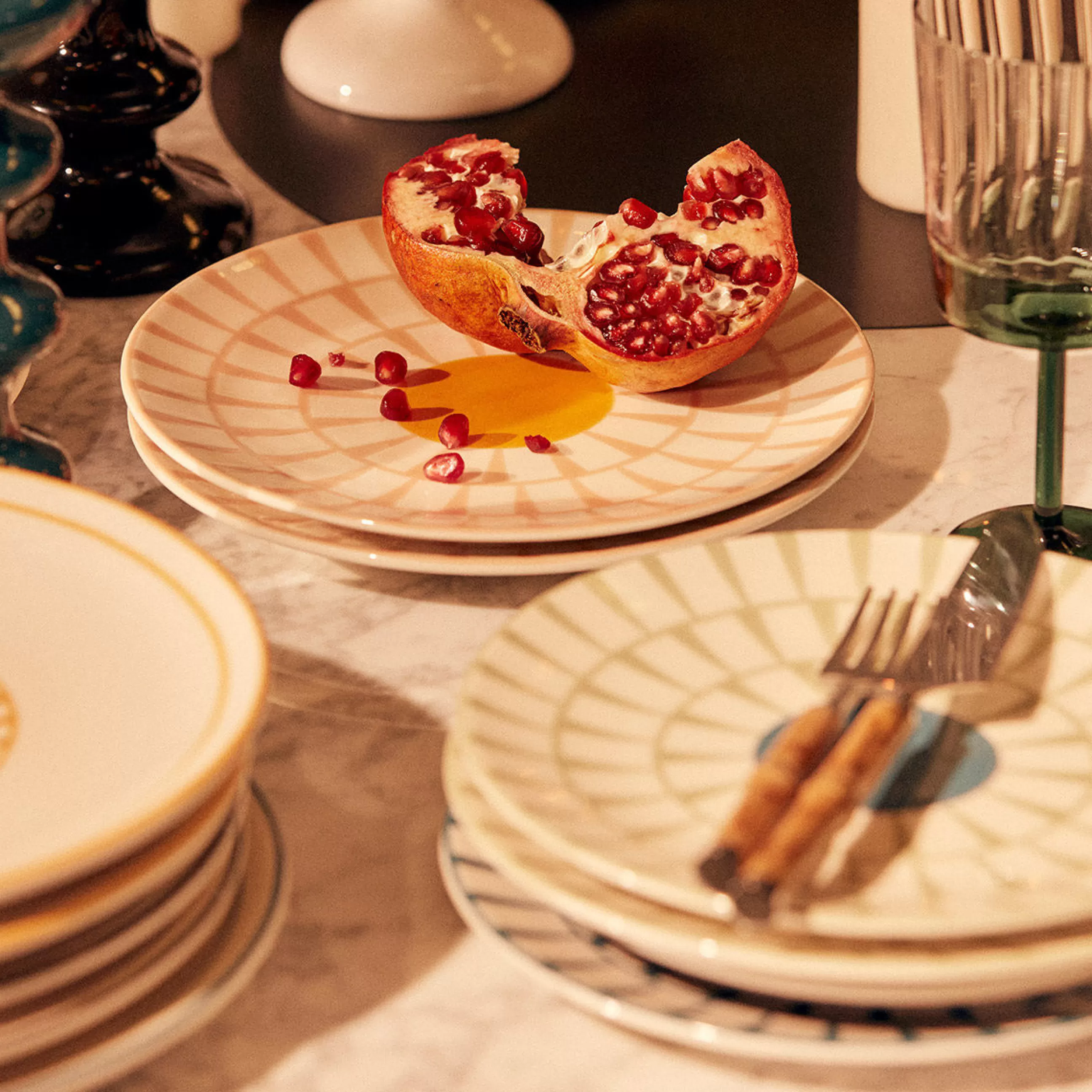 Assiettes>Maison Sarah Lavoine Assiette A Dessert Soleil Ceramique Orange / O 21 Cm - Safran