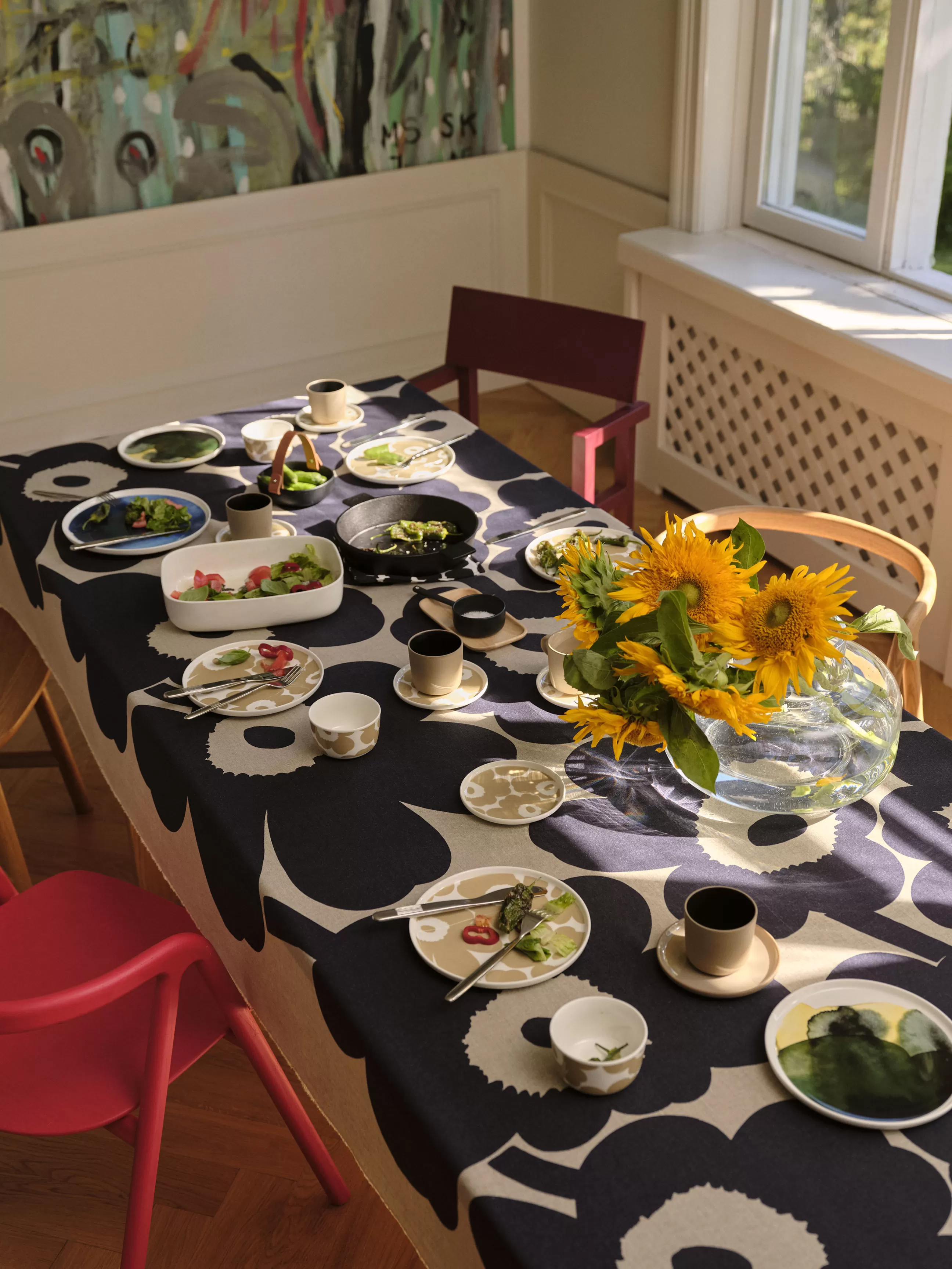 Assiettes>Marimekko Assiette A Dessert Unikko Ceramique Beige / O 20 Cm - Beige - Blanc