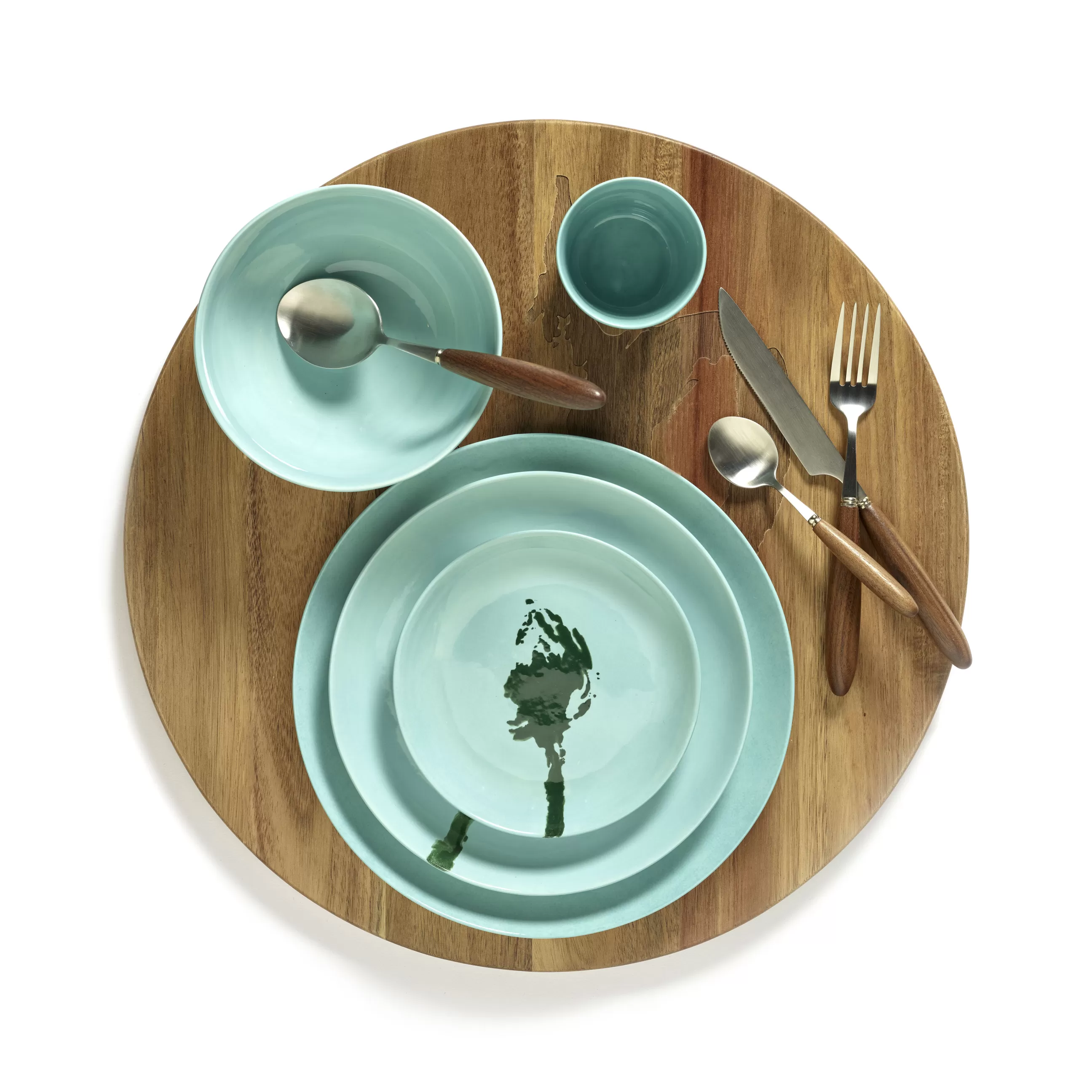 Assiettes>Serax Assiette A Mignardises Feast Ceramique Bleu Xs / O 16 Cm - Turquoise - Vert