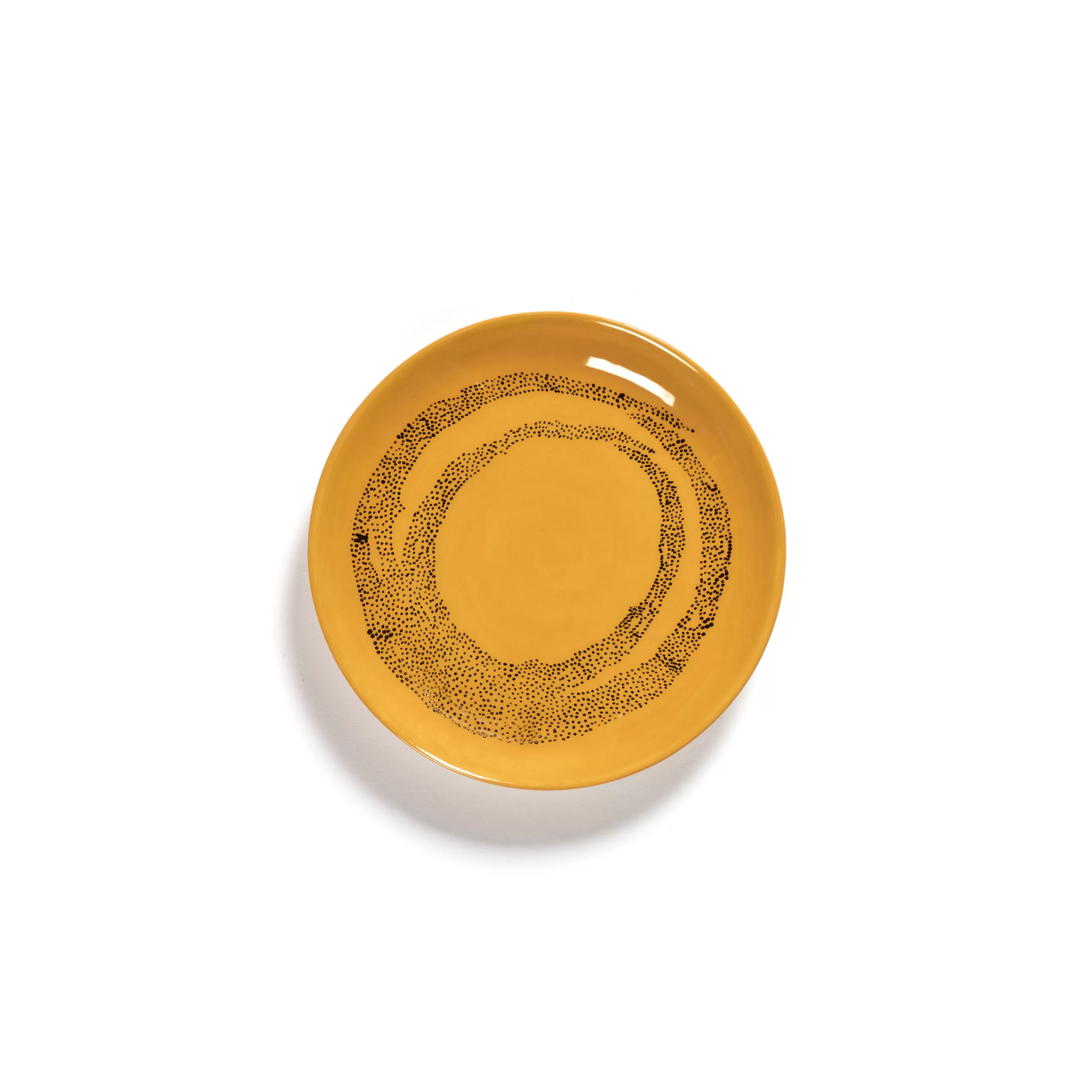 Assiettes>Serax Assiette A Mignardises Feast Ceramique Jaune Xs / O 16 Cm - Jaune - Noir