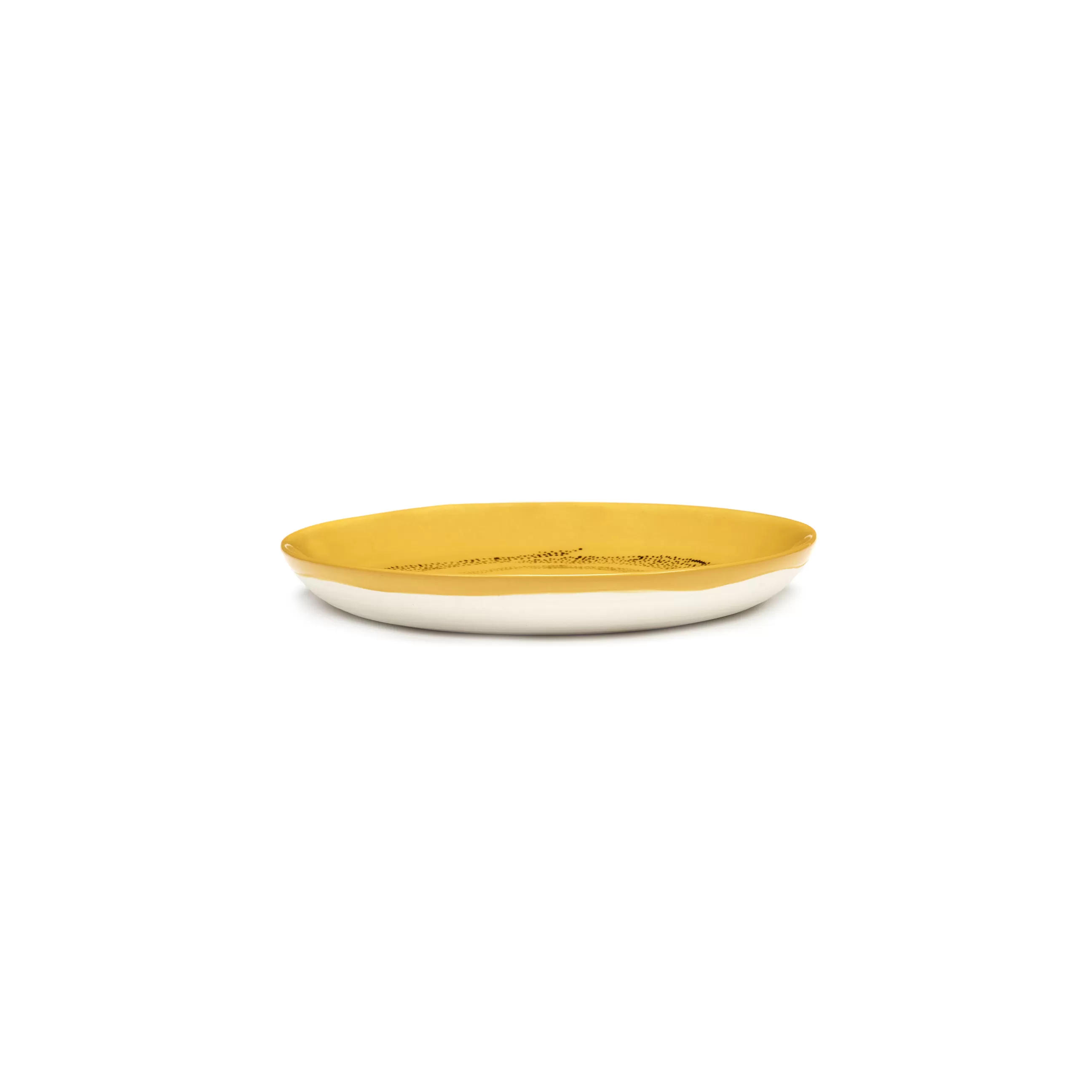 Assiettes>Serax Assiette A Mignardises Feast Ceramique Jaune Xs / O 16 Cm - Jaune - Noir