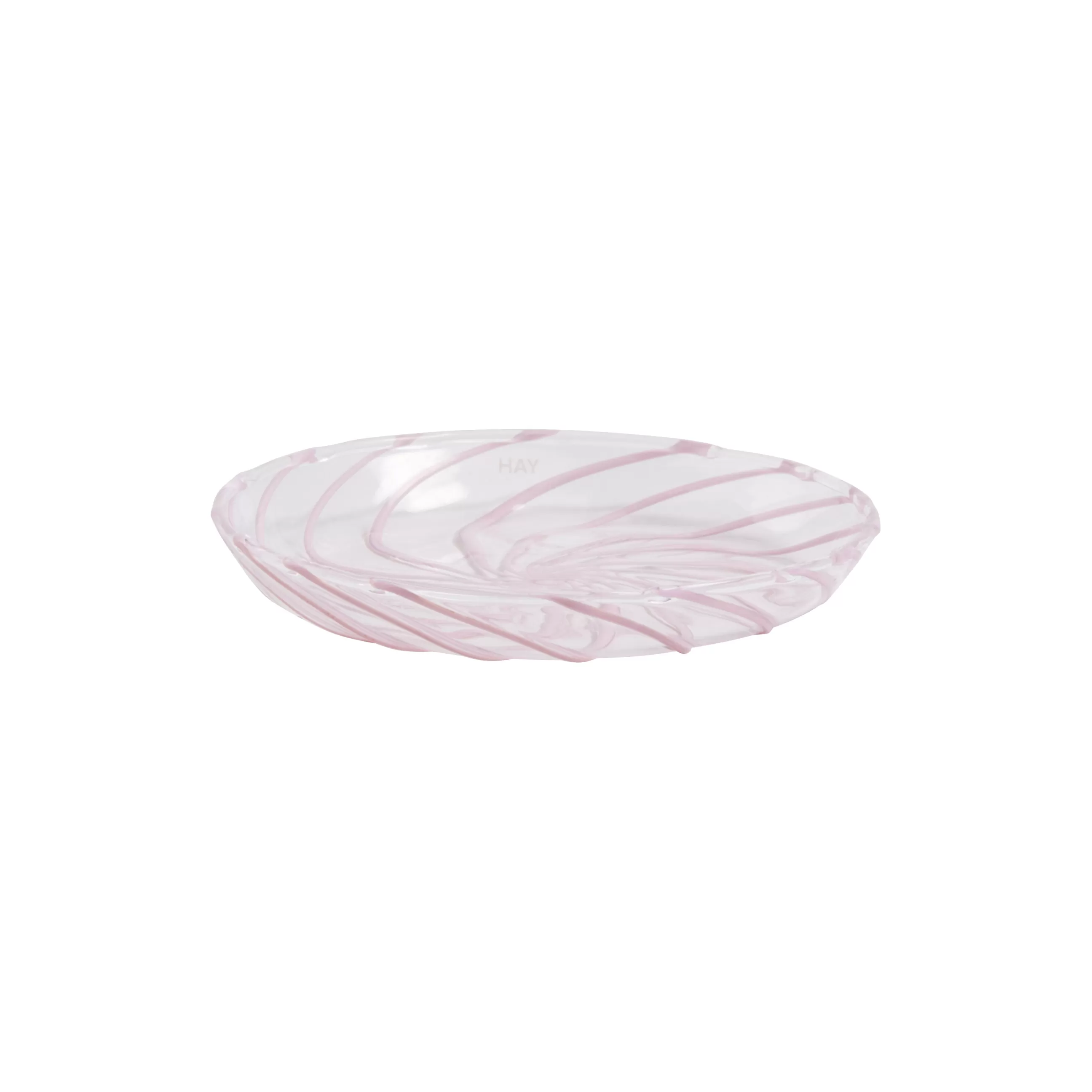 Assiettes>Hay Assiette A Mignardises Spin Verre Rose Transparent / Set De 2 - Verre - Rose - Transparent