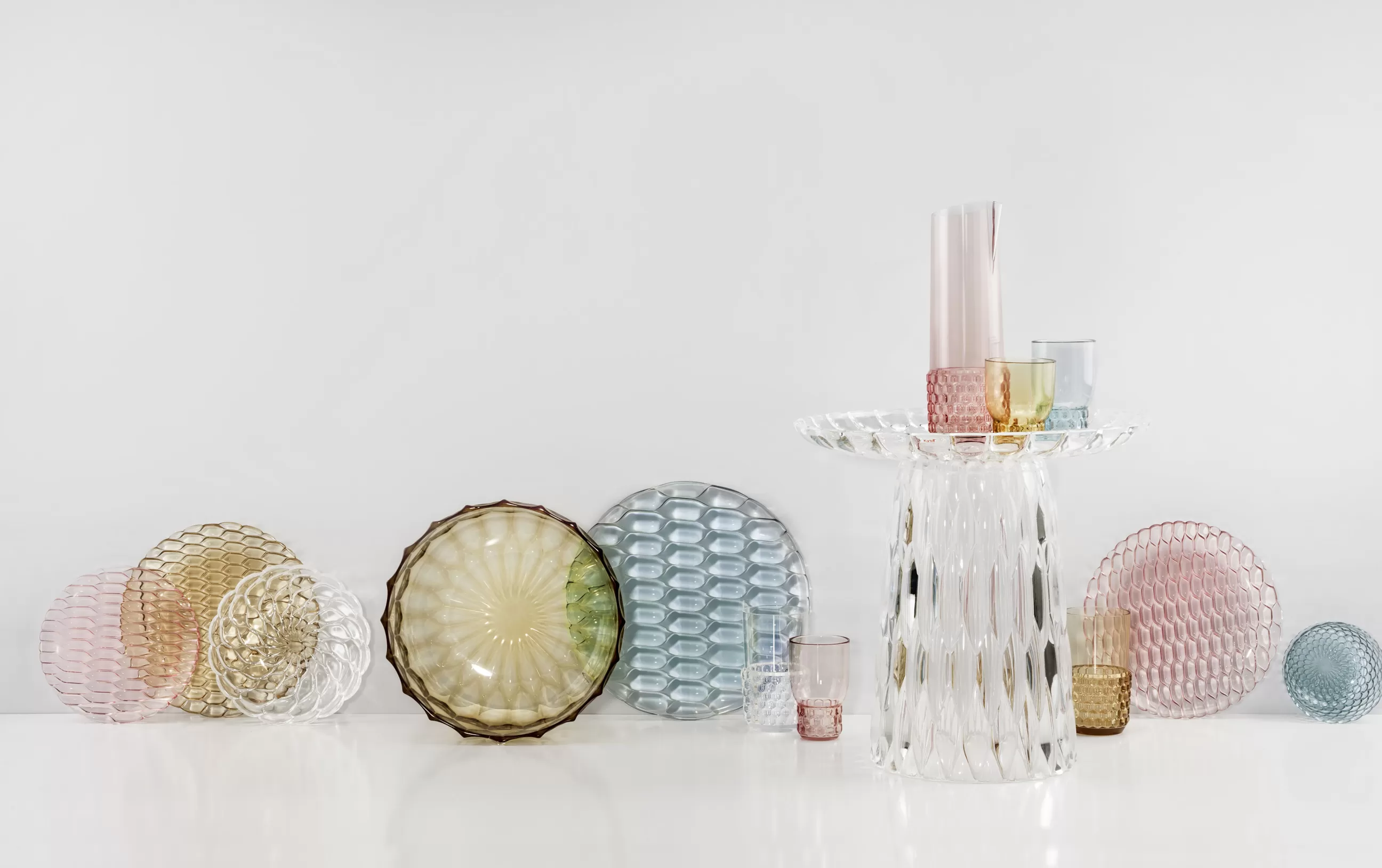 Assiettes>Kartell Assiette Creuse Jellies Family Plastique Transparent / O 22 Cm - Cristal