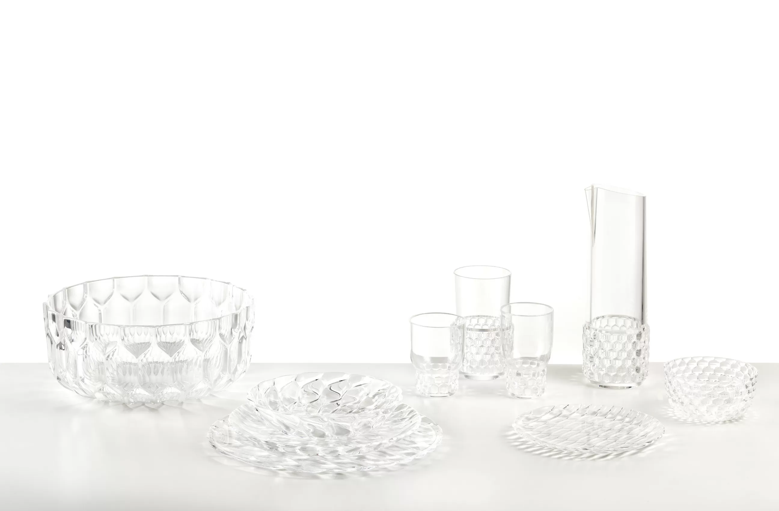 Assiettes>Kartell Assiette Creuse Jellies Family Plastique Transparent / O 22 Cm - Cristal