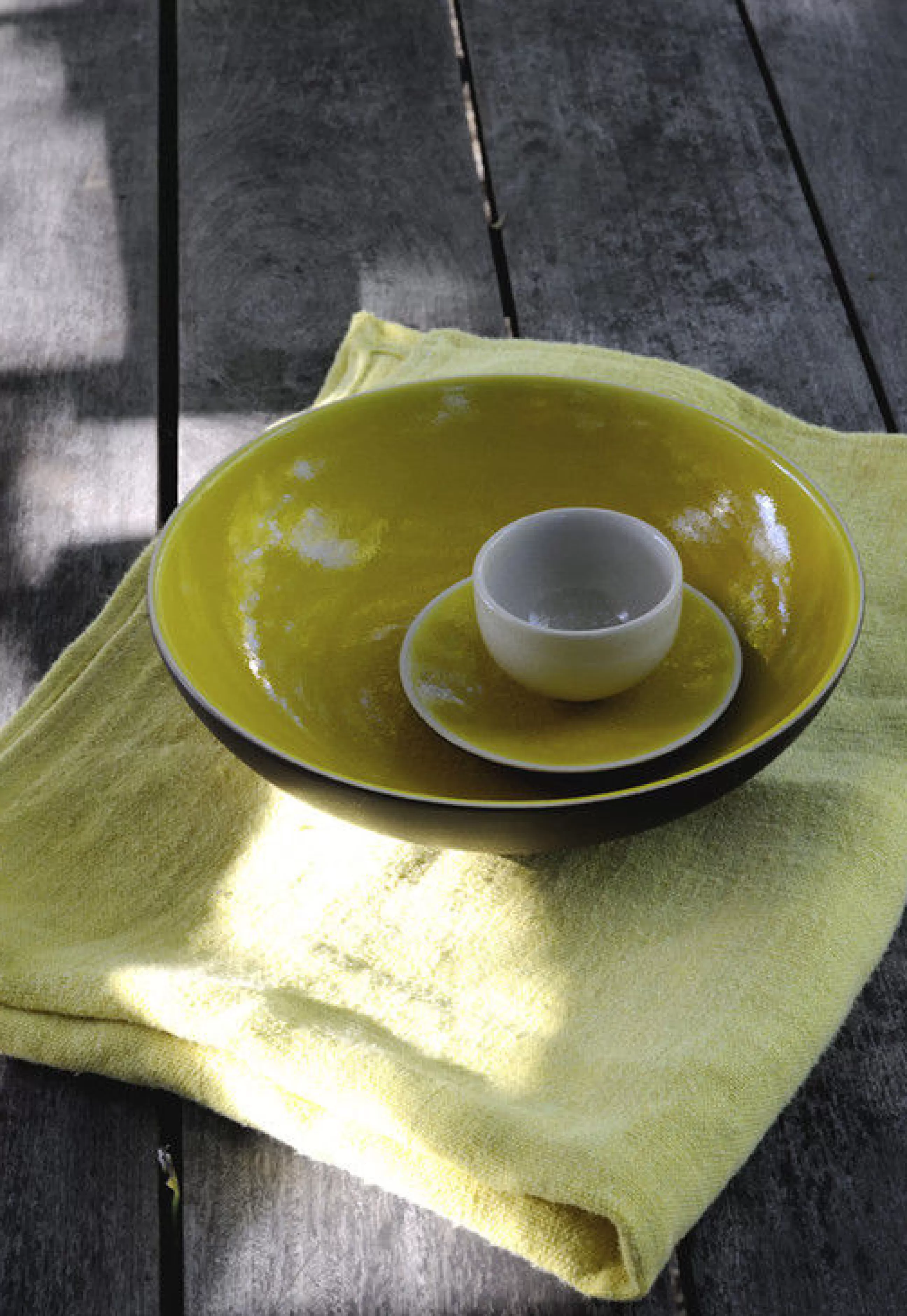 Assiettes>Jars Ceramistes Assiette Creuse Tourron Ceramique Jaune Small / O 19 Cm - Gres Fait Main - Citron