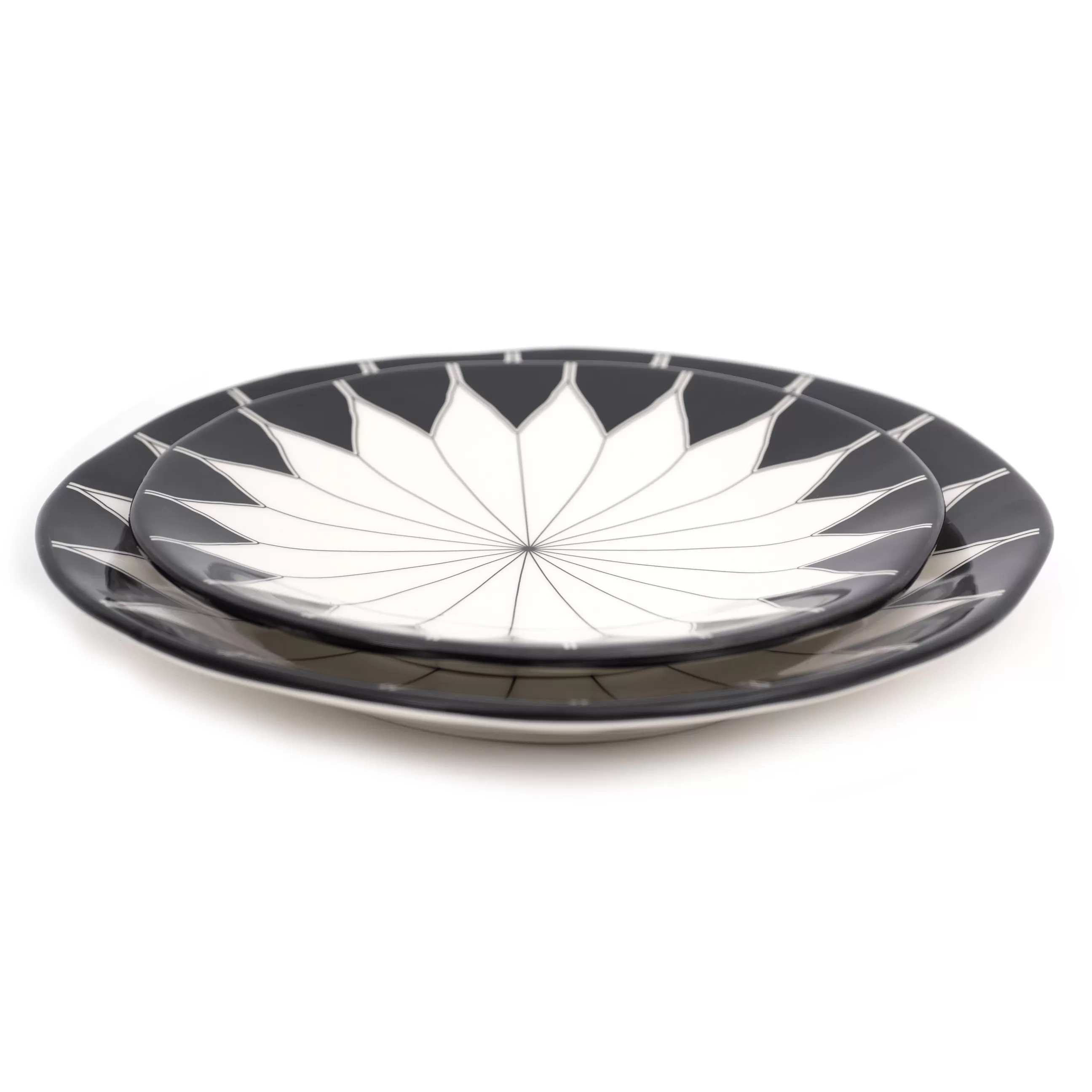 Assiettes>Maison Sarah Lavoine Assiette Daria Ceramique/ O 29 Cm - Ceramique Peinte A La Main - Noir
