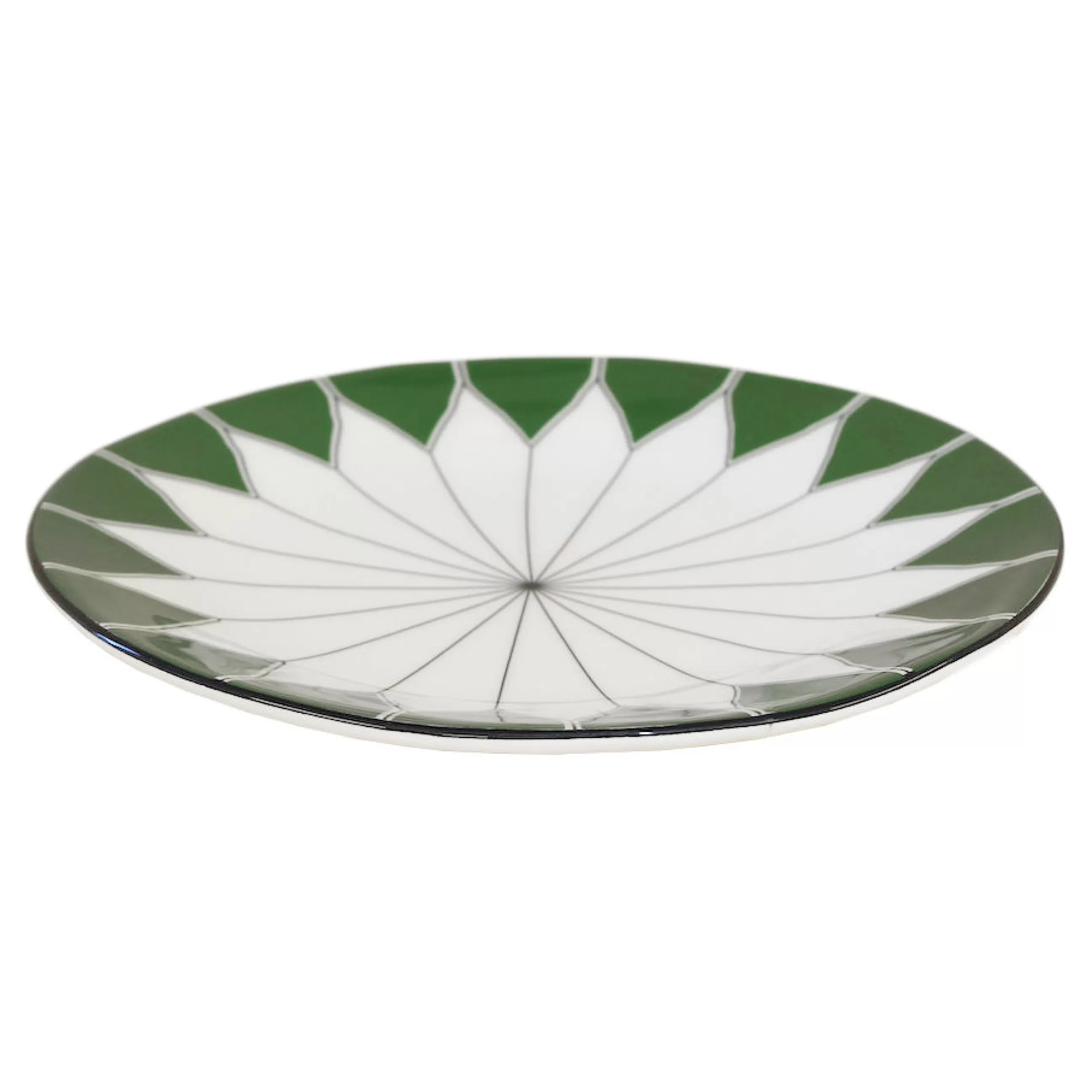 Assiettes>Maison Sarah Lavoine Assiette Daria Ceramique Vert / O 29 Cm - Ceramique Peinte A La Main - Bosquet