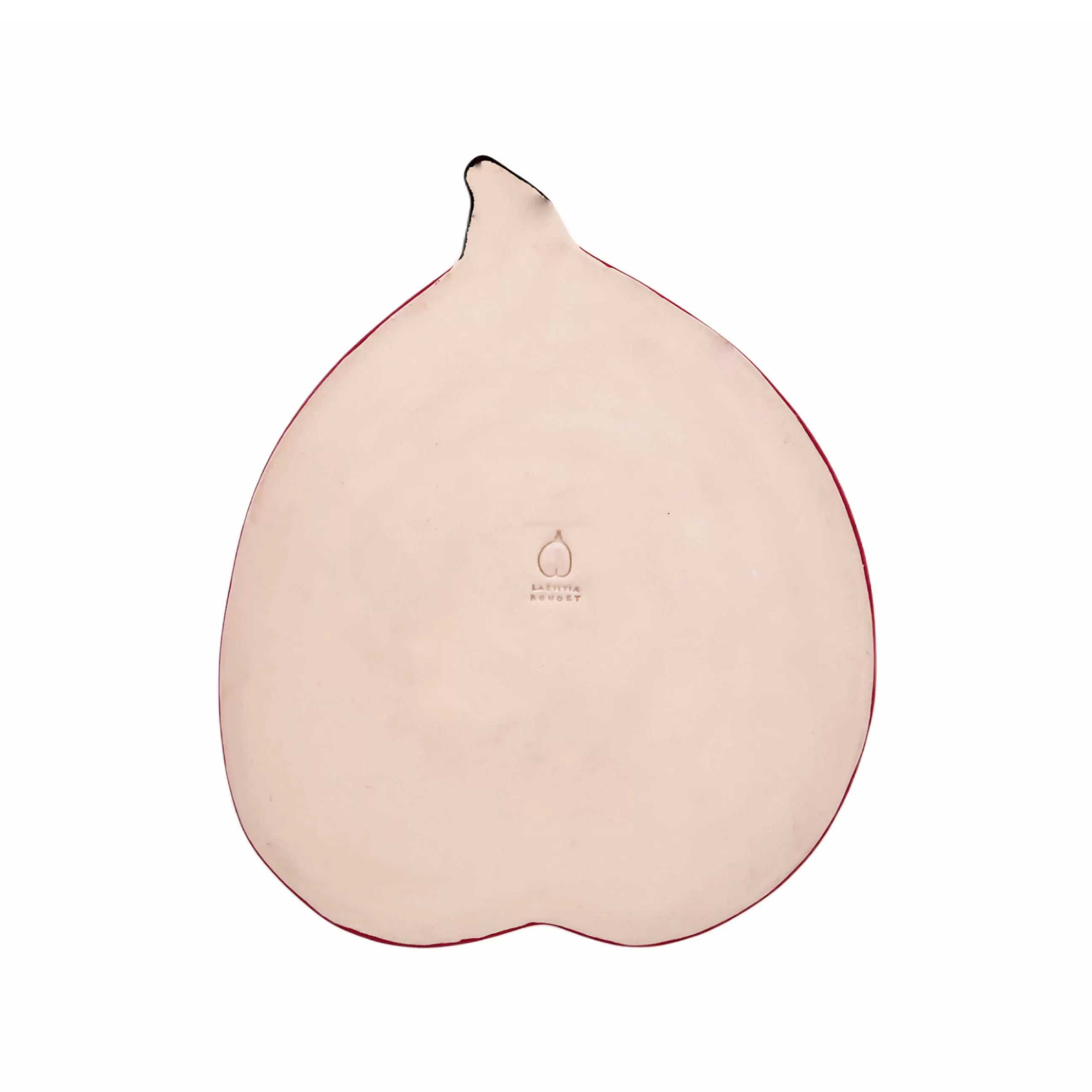 Terrasses Et Balcons>LAETITIA ROUGET Assiette De Presentation Bum Love Ceramique Rouge / 21 X 17 Cm - Peint A La Main - Blanc - Rouge