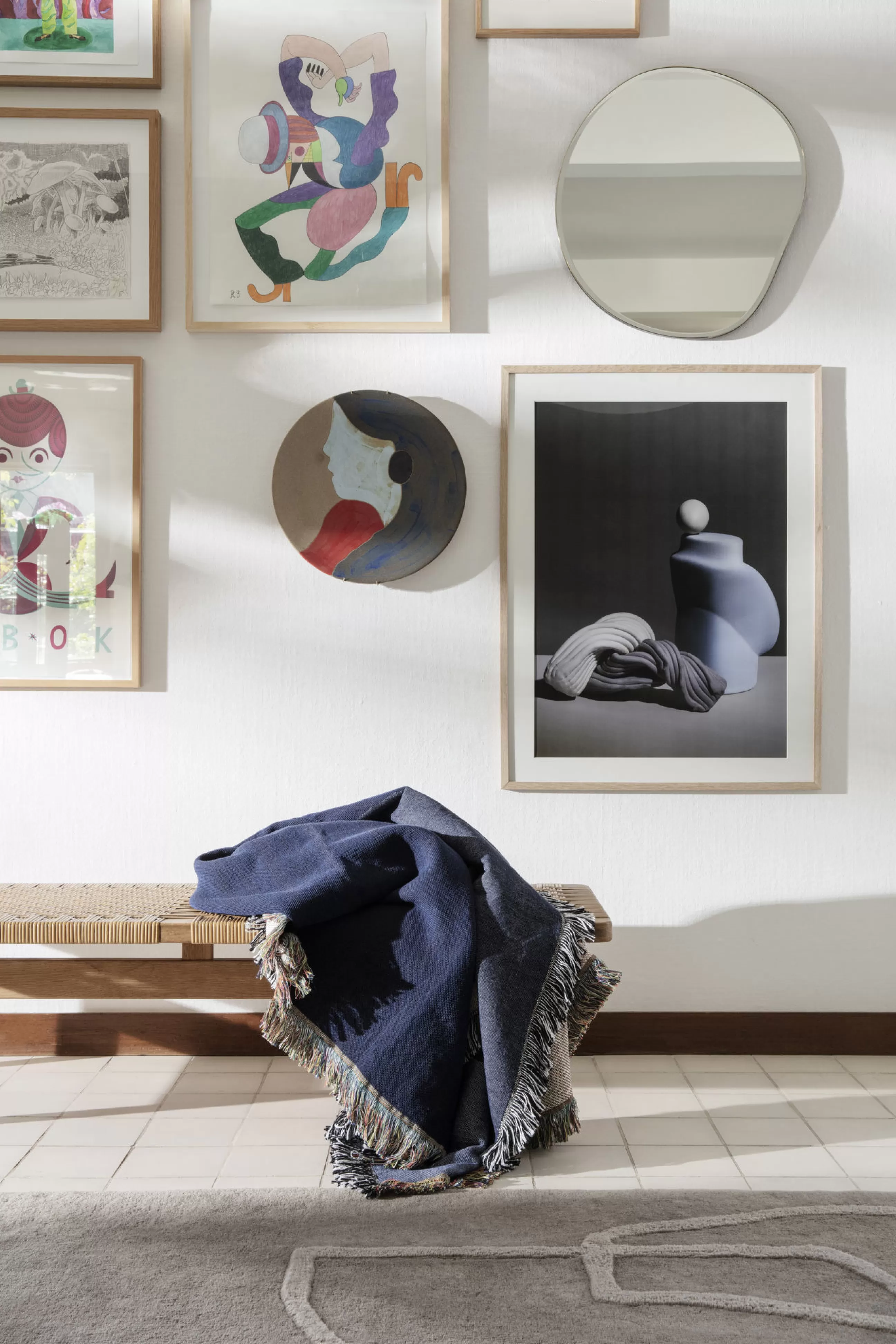 Assiettes>Ferm Living Assiette De Presentation Ceramic Ceramique / O 37,5 Cm - Peut Etre Fixee Au Mur - Multicolore