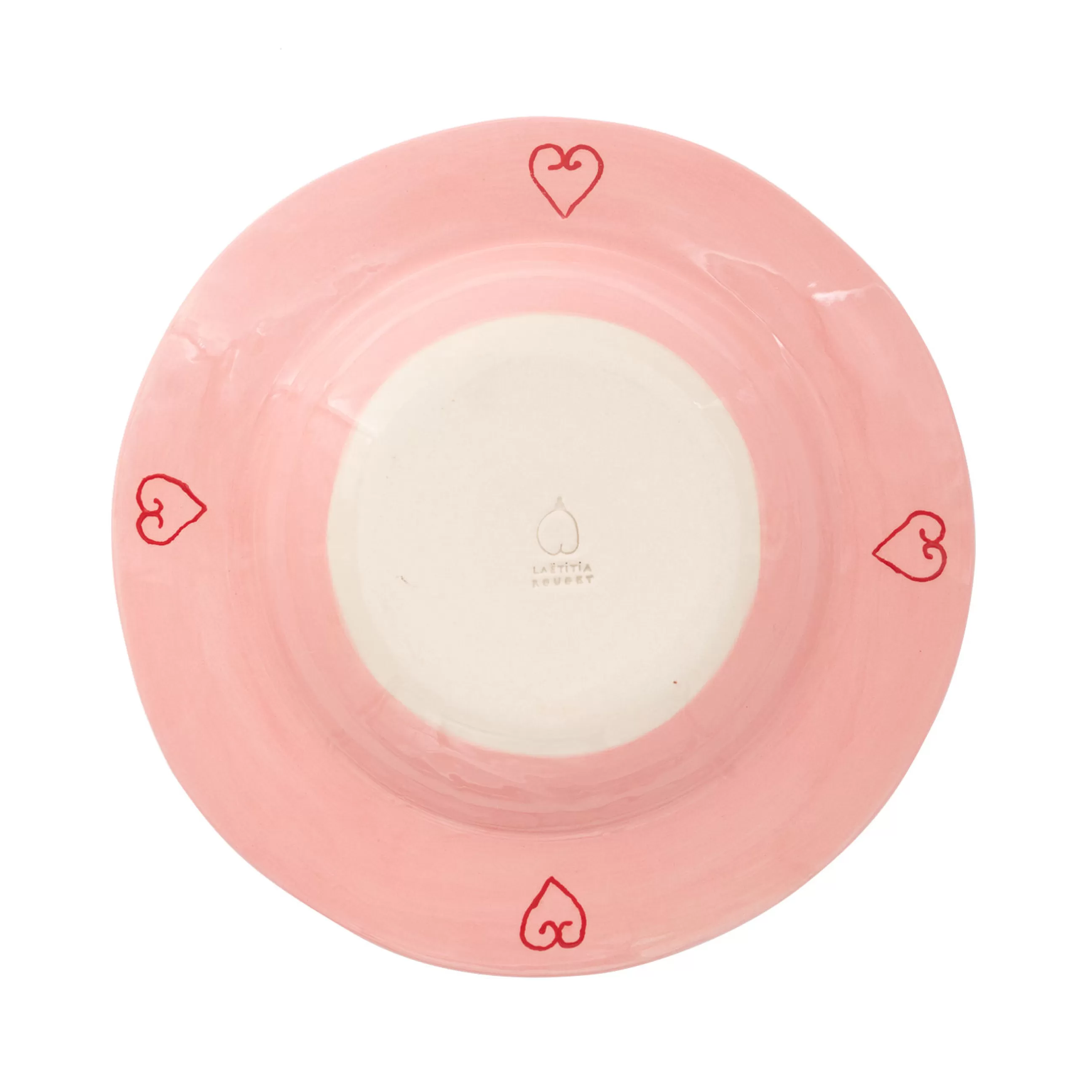 Terrasses Et Balcons>LAETITIA ROUGET Assiette It'S Ok I Probably Stalk You Too Ceramique Rose Rouge / O 26 Cm - Peint A La Main - Rose - Rouge