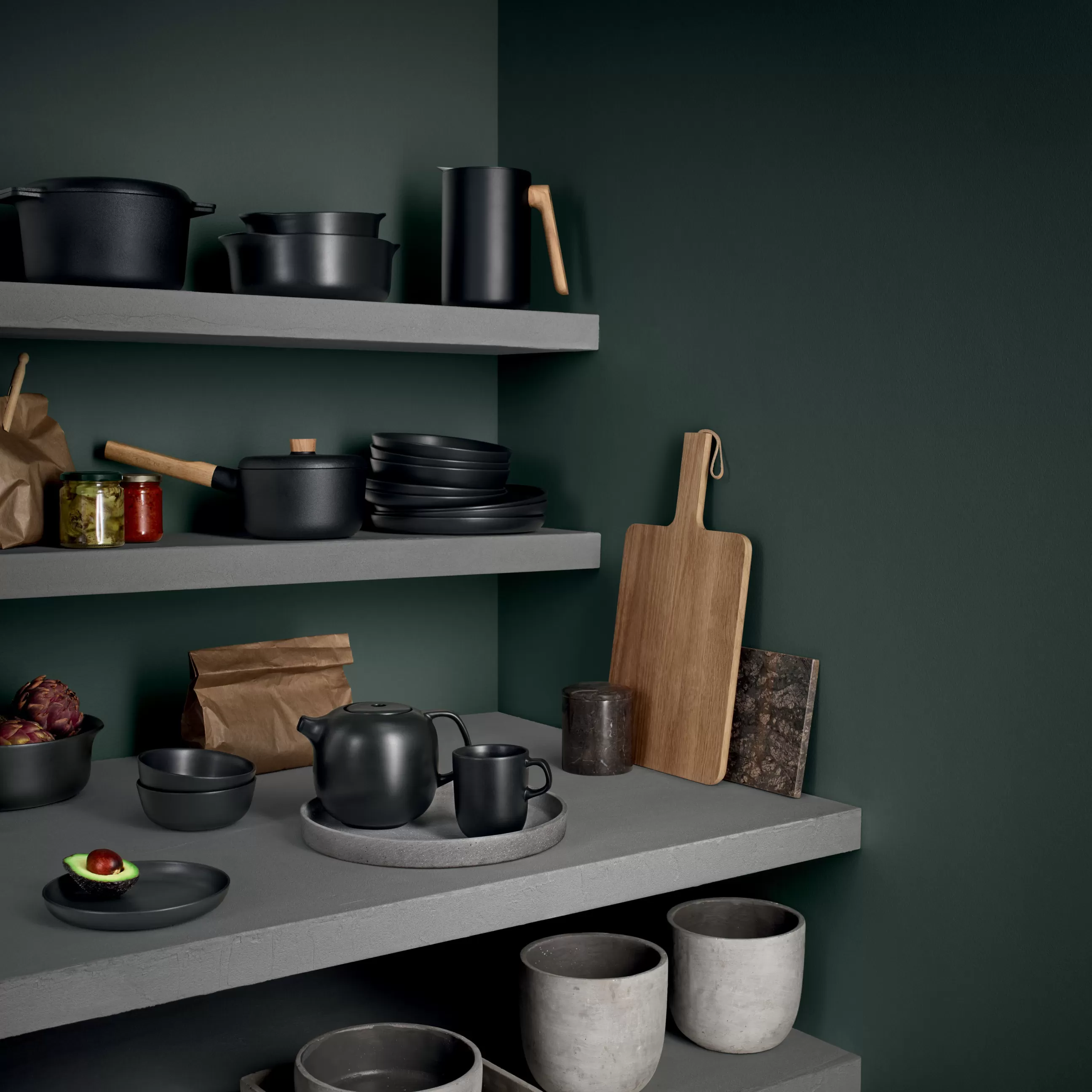 Assiettes>Eva Solo Assiette Nordic Kitchen Ceramique Noir / O 25 Cm - Gres - Noir Mat