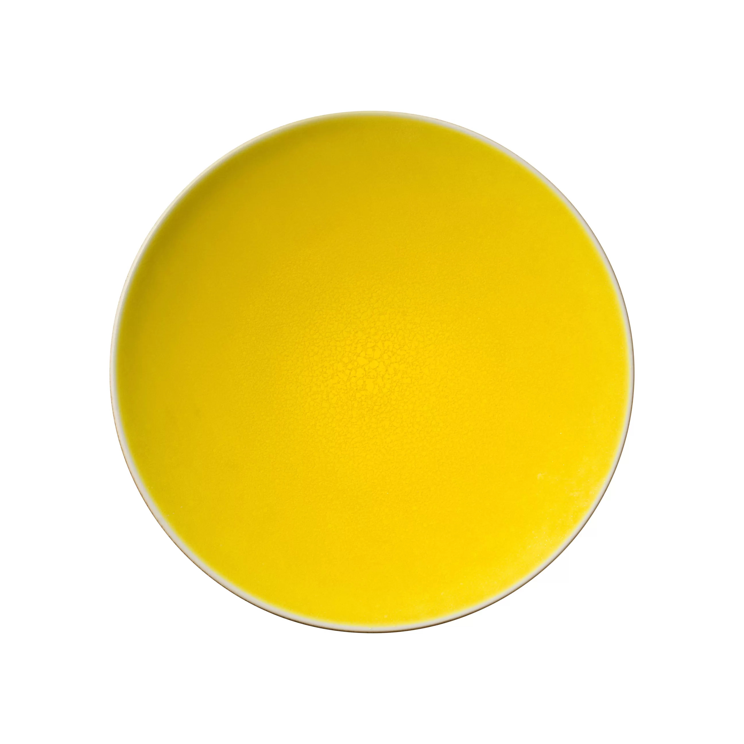 Assiettes>Jars Ceramistes Assiette Tourron Ceramique Jaune / O 26 Cm - Gres Fait Main - Citron