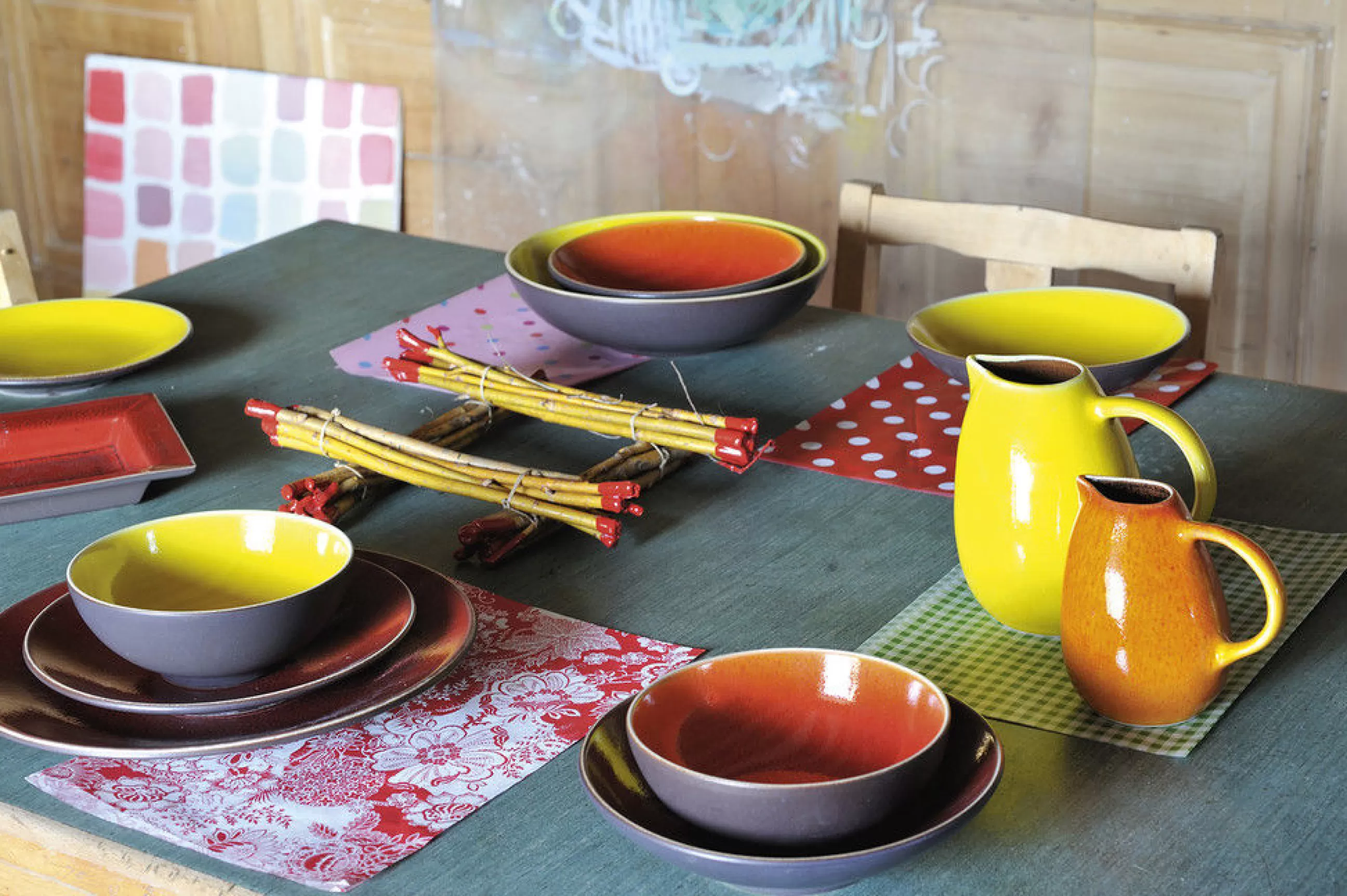 Assiettes>Jars Ceramistes Assiette Tourron Ceramique Jaune / O 26 Cm - Gres Fait Main - Citron