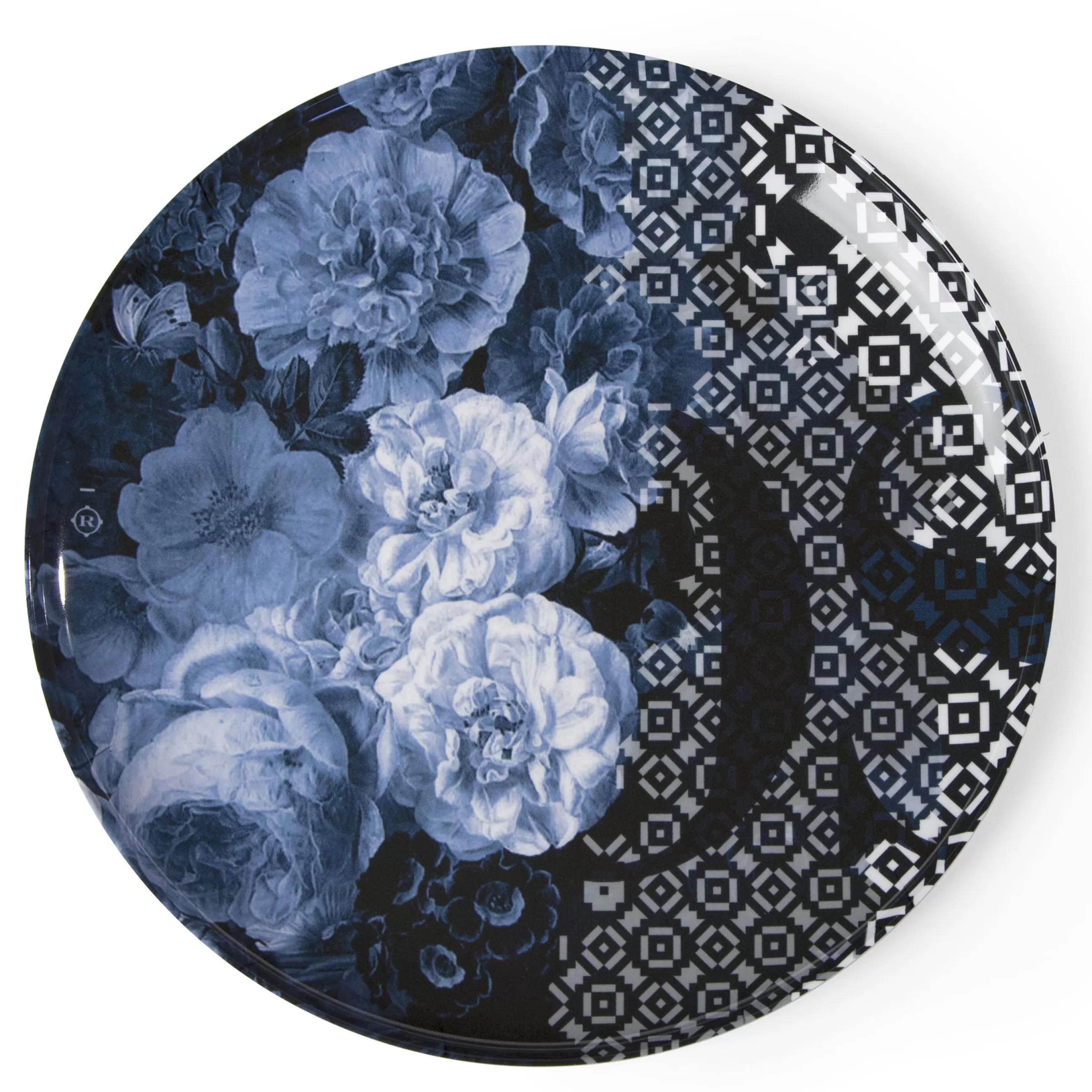Assiettes>Ibride Assiette Yuan Osorio Plastique Multicolore / Set De 4 - O 25 Cm / Melamine - Blanc - Bleu