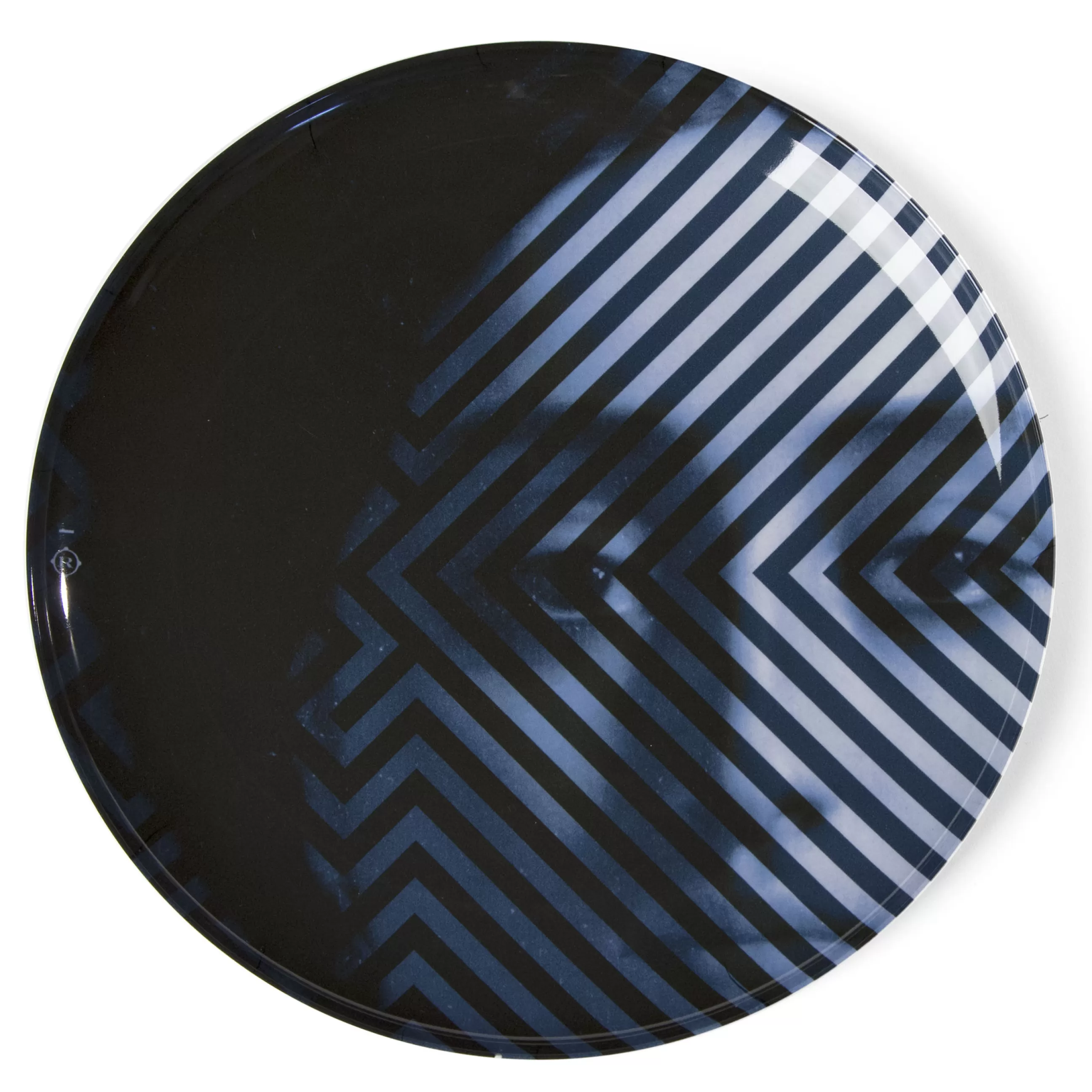 Assiettes>Ibride Assiette Yuan Osorio Plastique Multicolore / Set De 4 - O 25 Cm / Melamine - Blanc - Bleu
