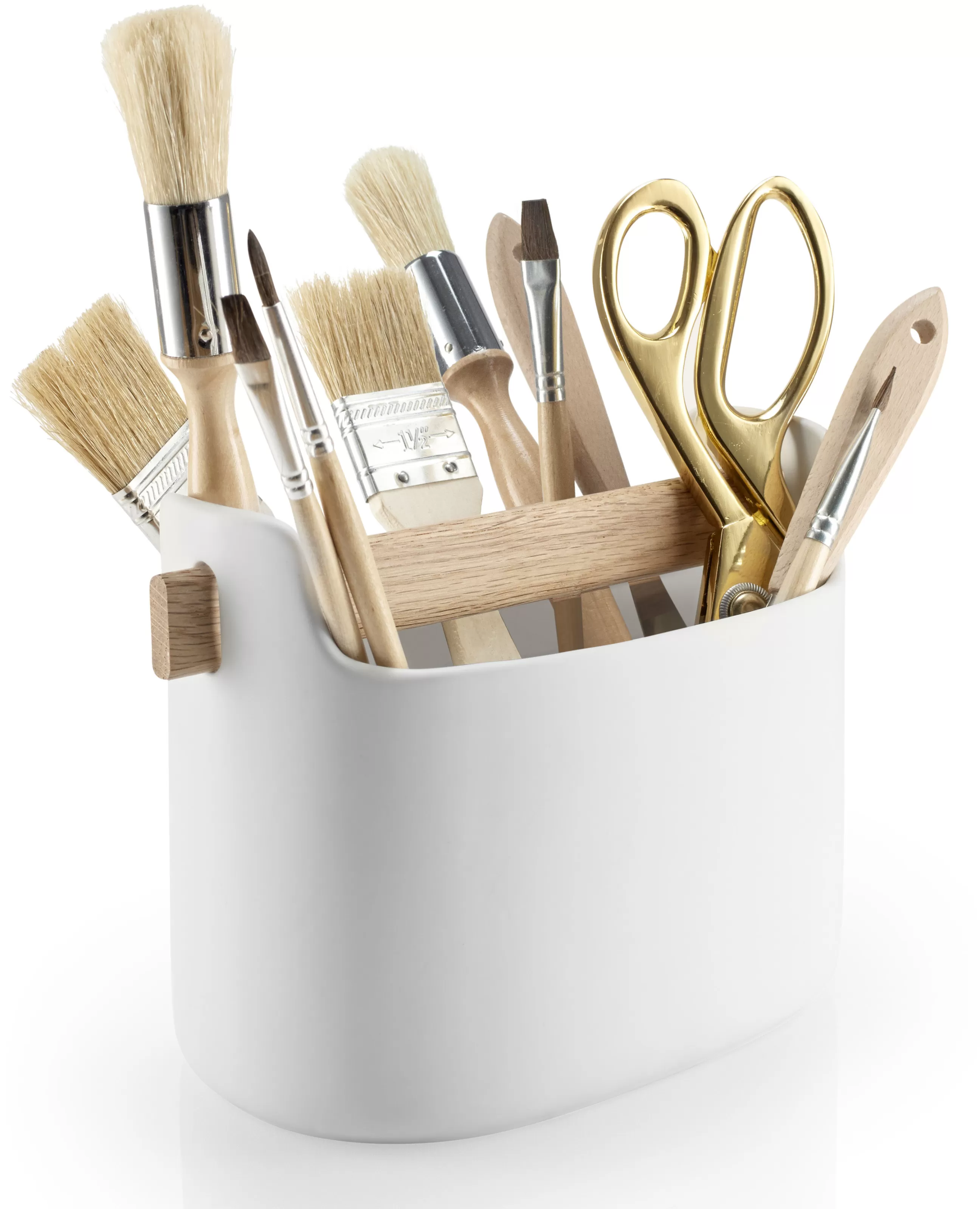 Nettoyage Et Rangement>Eva Solo Bac De Rangement Toolbox Ceramique Blanc Bois Naturel / L 19 X H 15 Cm - Ceramique & Chene - Blanc - Chene