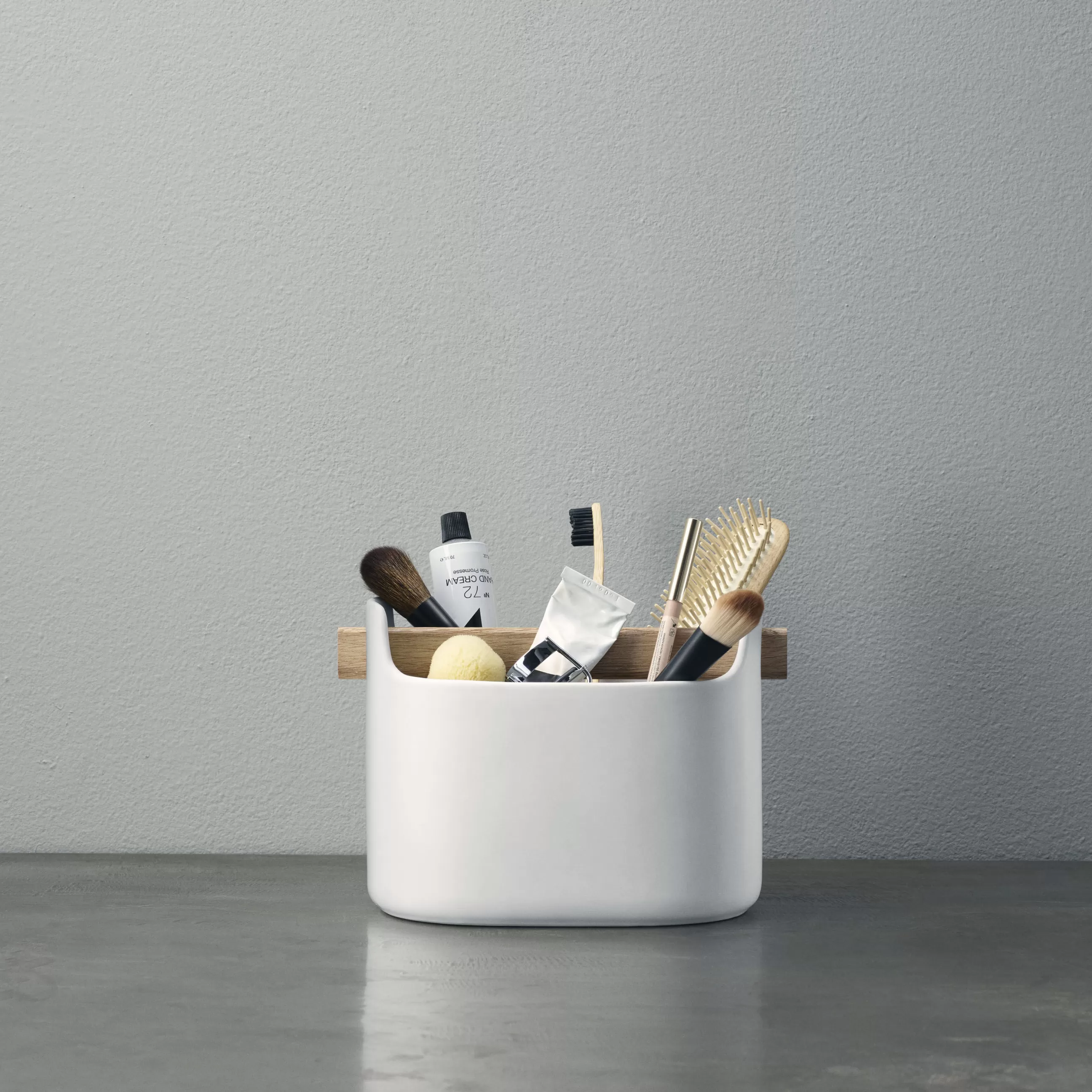 Nettoyage Et Rangement>Eva Solo Bac De Rangement Toolbox Ceramique Blanc Bois Naturel / L 19 X H 15 Cm - Ceramique & Chene - Blanc - Chene
