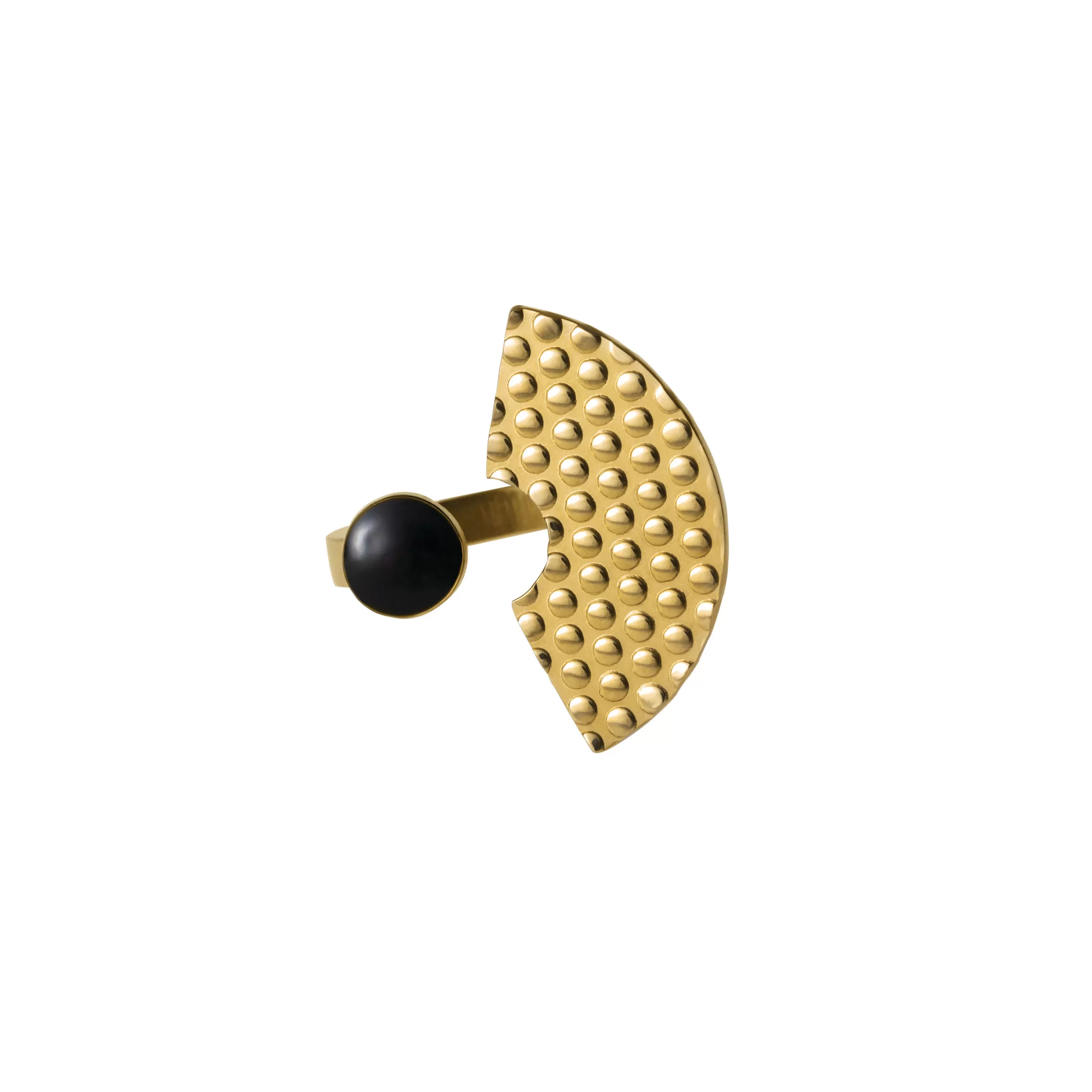 Bijoux Porte Cles>Alessi Bague Venusia - Edone Noir Or Metal / Large - Noir - Or