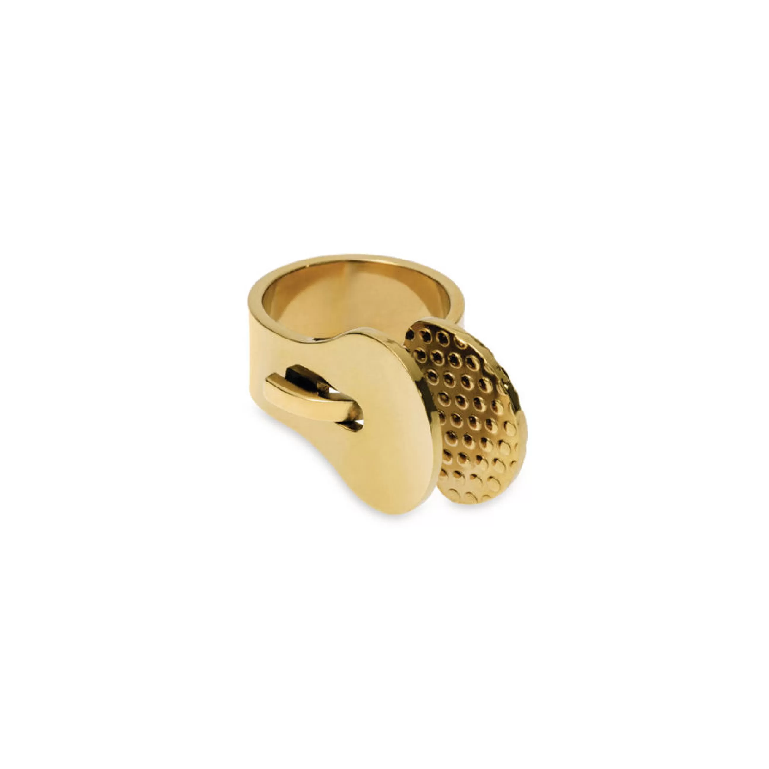 Bijoux Porte Cles>Alessi Bague Venusia - Trama Metal / Small - Or