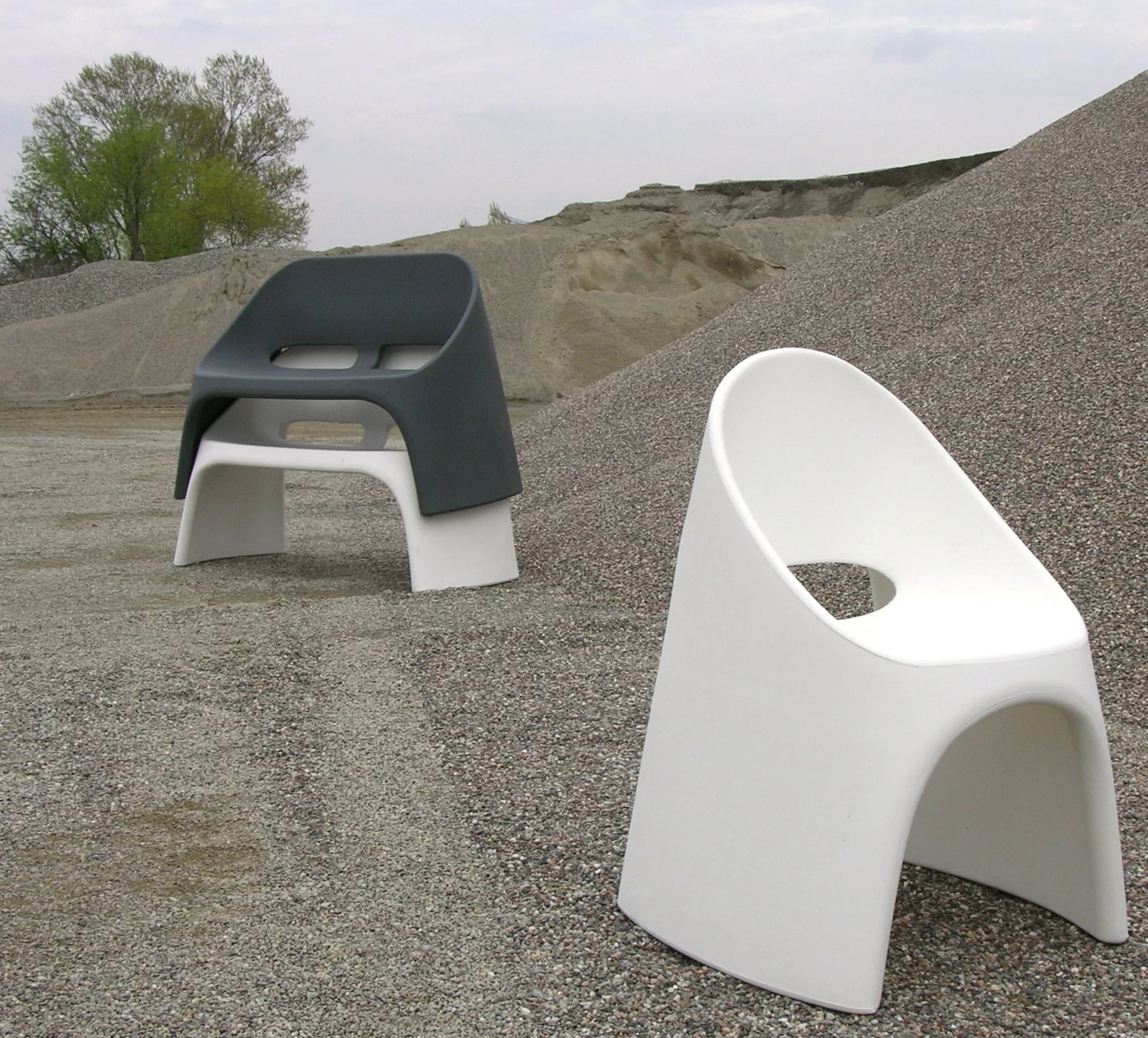 Bancs De Jardin>Slide Banc Avec Dossier Amelie Plastique/ 2 Places - L 120 Cm - Blanc