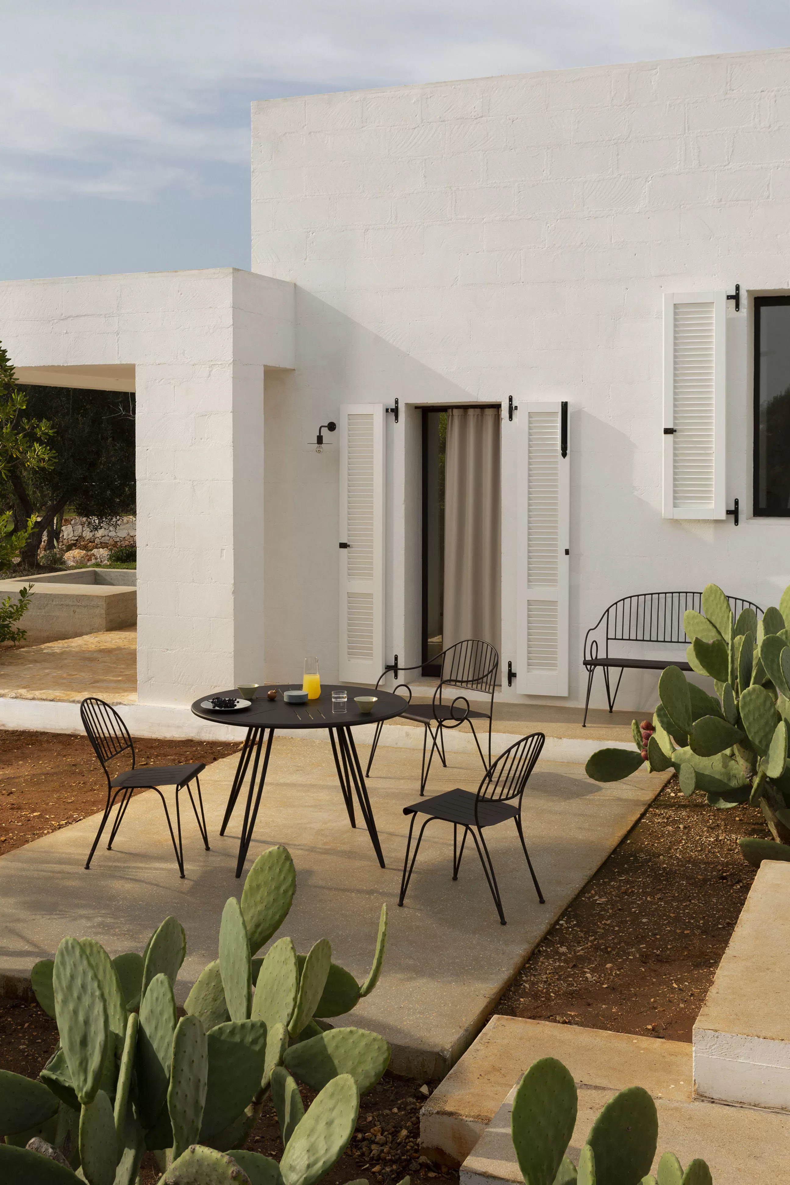 Bancs De Jardin>Unopiu Banc Avec Dossier Ariete Metal;Tissu Blanc / L 127 Cm - Fer / Coussin D'Assise - Blanc Diamante - Bronze