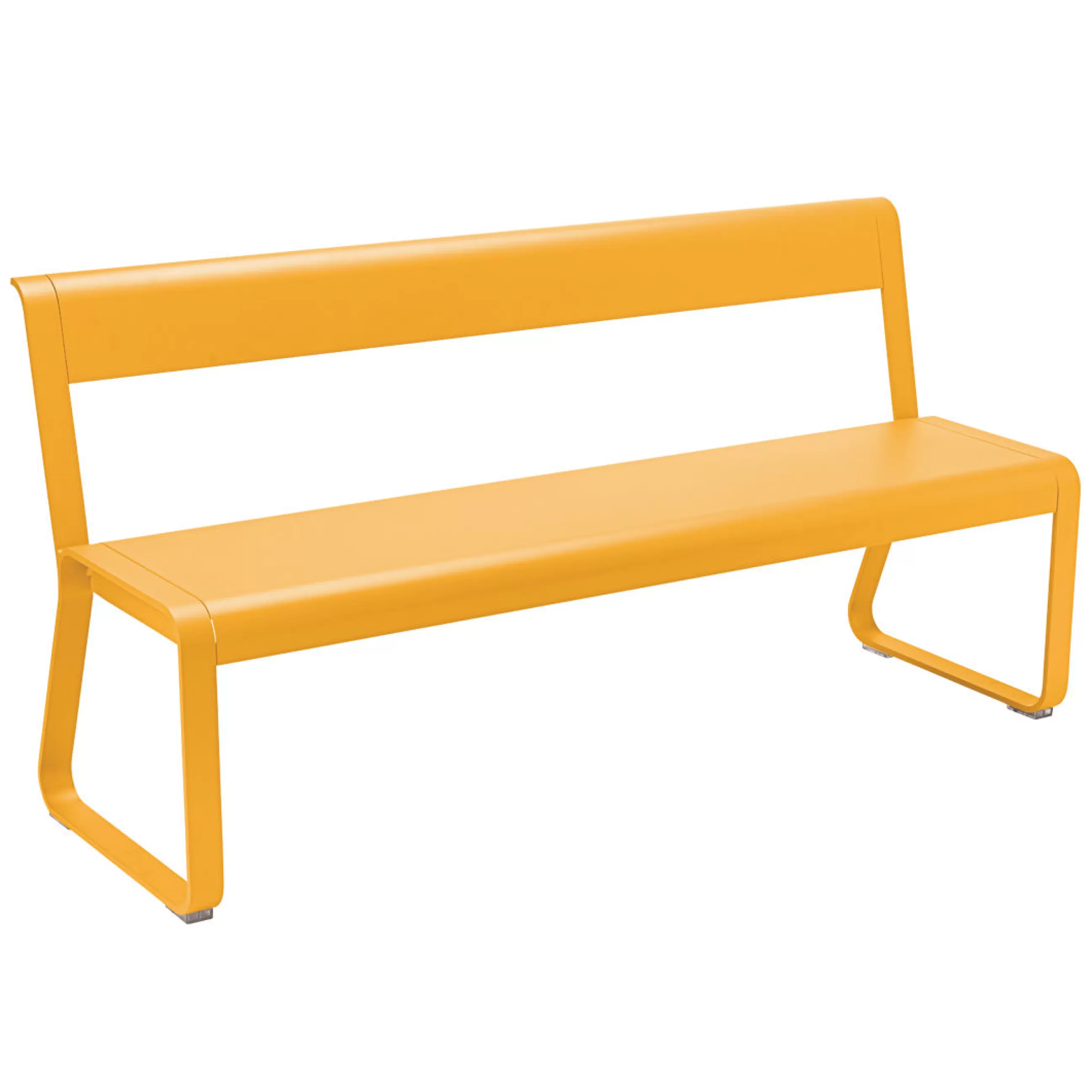 Bancs De Jardin>Fermob Banc Avec Dossier Bellevie Metal Jaune / L 161 Cm - 4 Places - Miel Texture