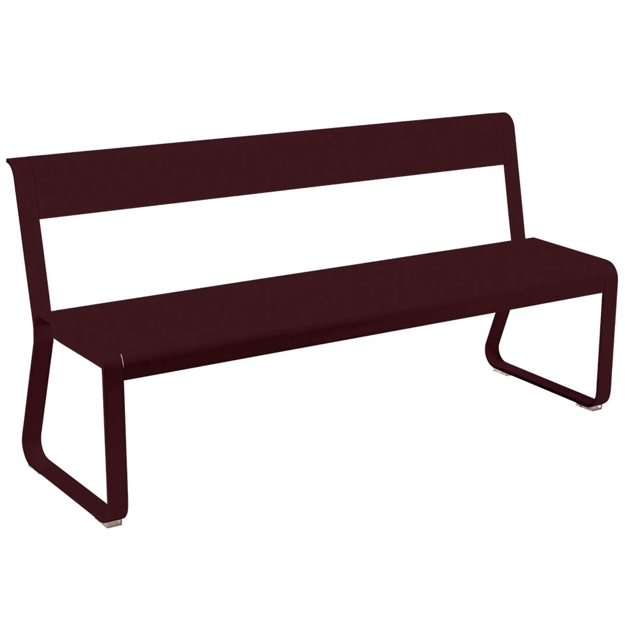 Bancs>Fermob Banc Avec Dossier Bellevie Metal Rouge / L 161 Cm - 4 Places - Cerise Noire