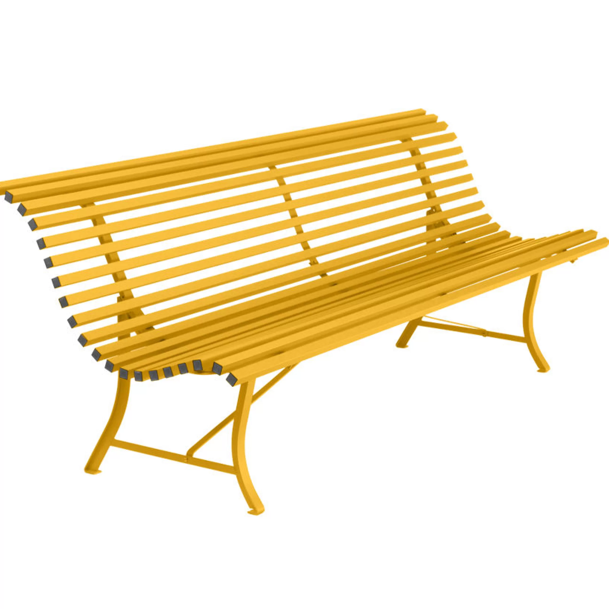 Bancs De Jardin>Fermob Banc Avec Dossier Louisiane Metal Jaune / L 200 Cm - Miel Texture